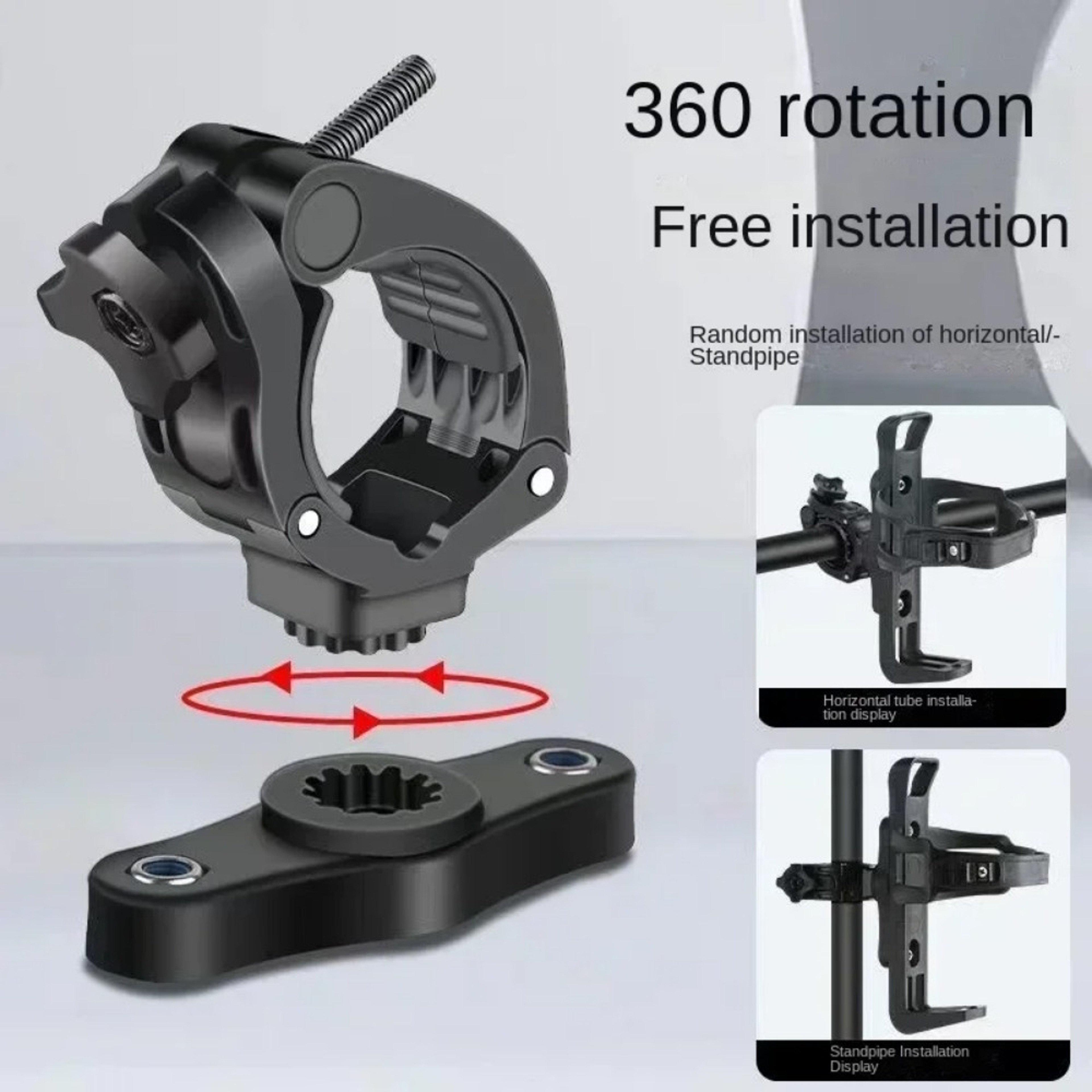 Adjustable Grip Rotatable Bike Water Bottle Cage Multifunction Cycling Beverage Holder For Mountain 4