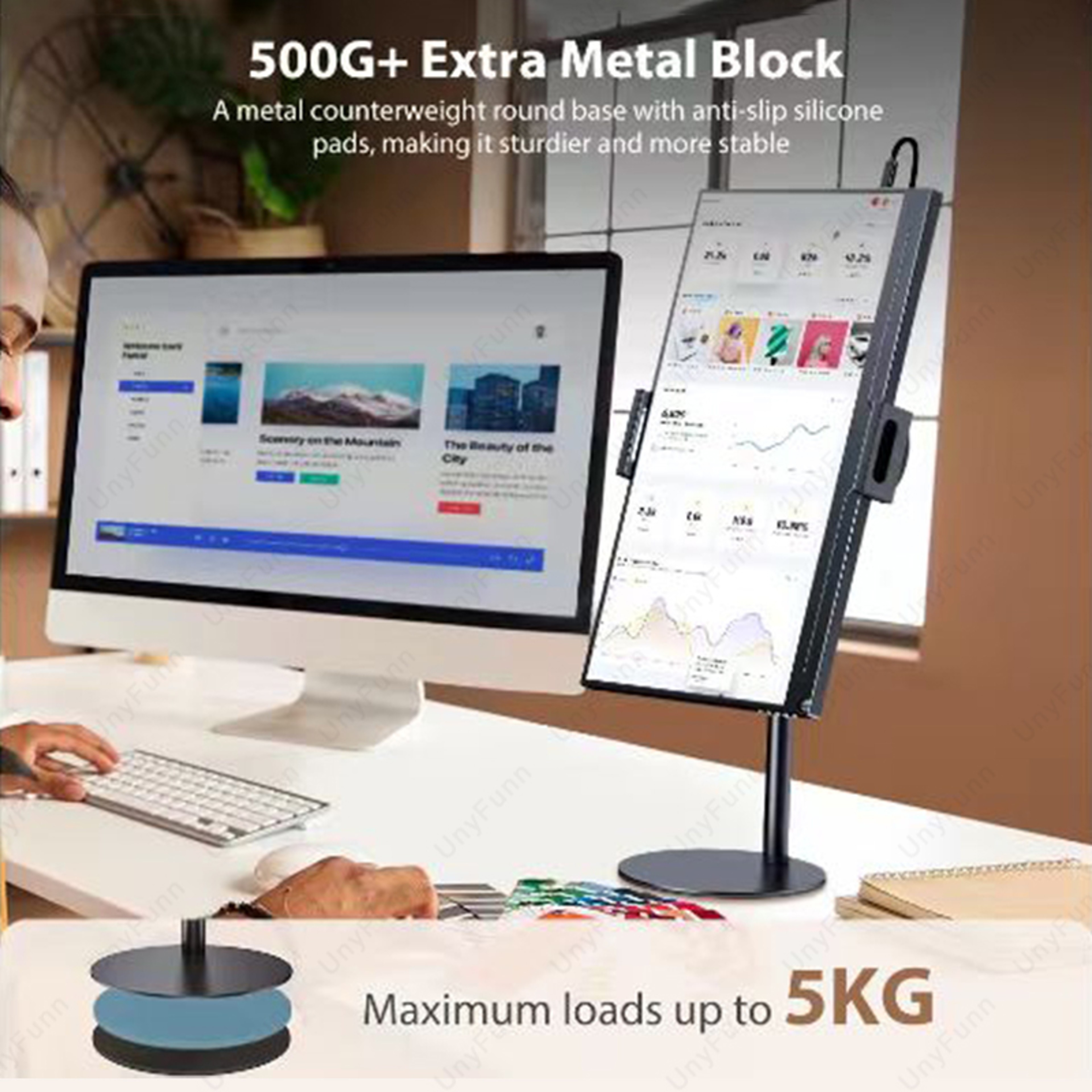 Adjustable Height Cdisplay Portable Monitor Stand Desktop Monitor Bracket Phone Tablet Monitor Supp