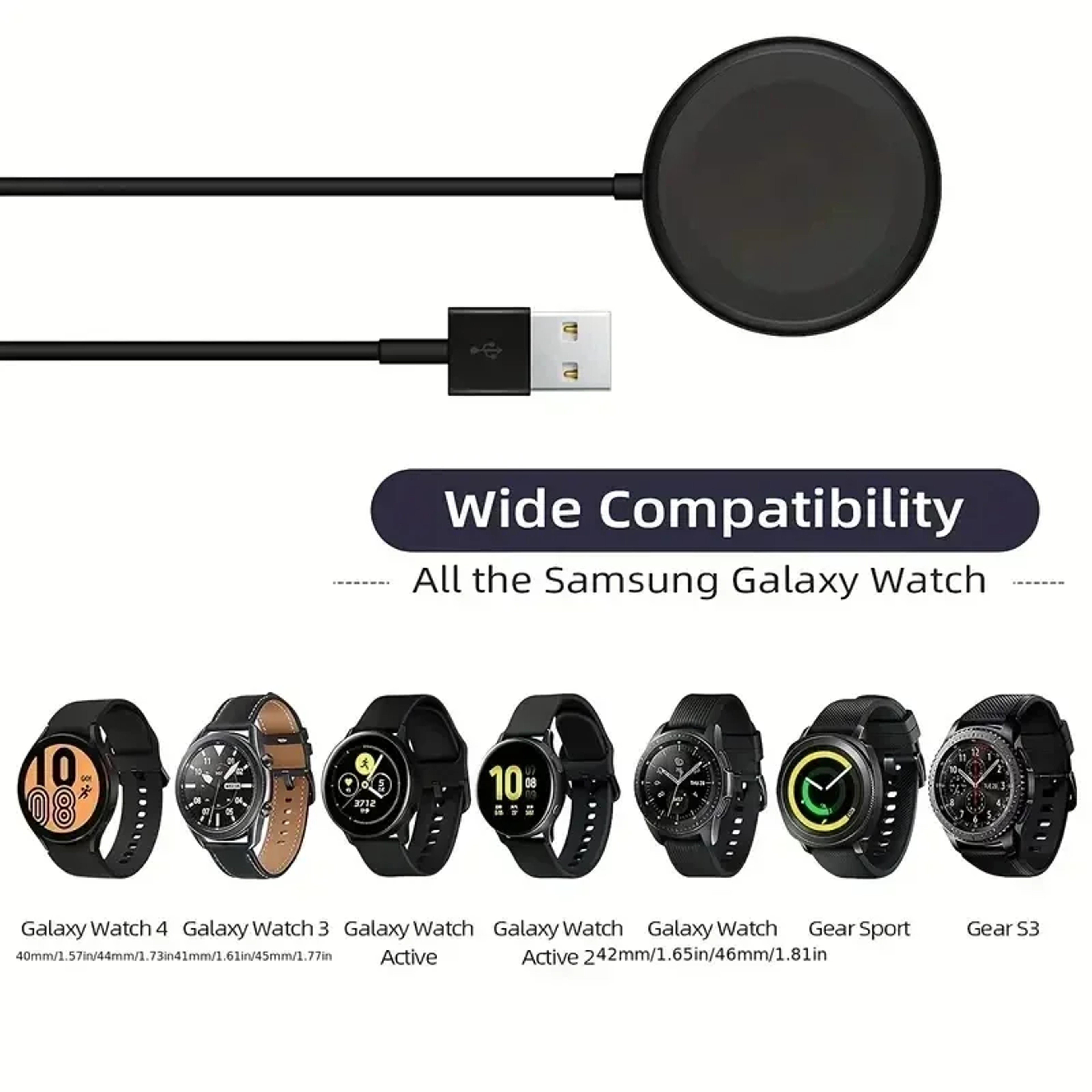 Portable USB Cable Fast Charging Dock Station Magnetic Watch Wireless Charger Samsung Galaxy Watch 4