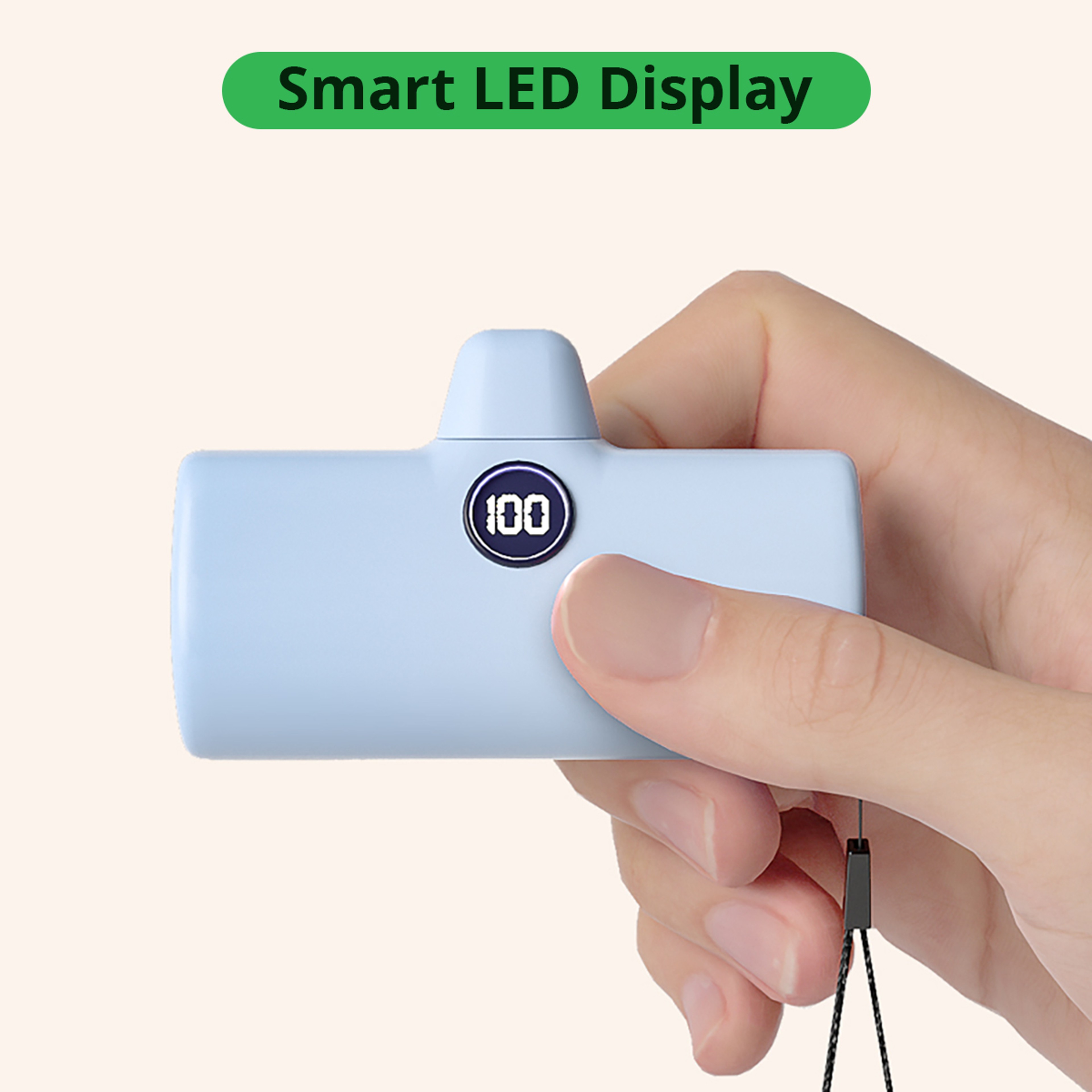 External Battery Type C or Lightning Plug, Power Bank for iPhone Samsung Xiaomi OPPO, Powerbank Fast Charging Portable – view 6
