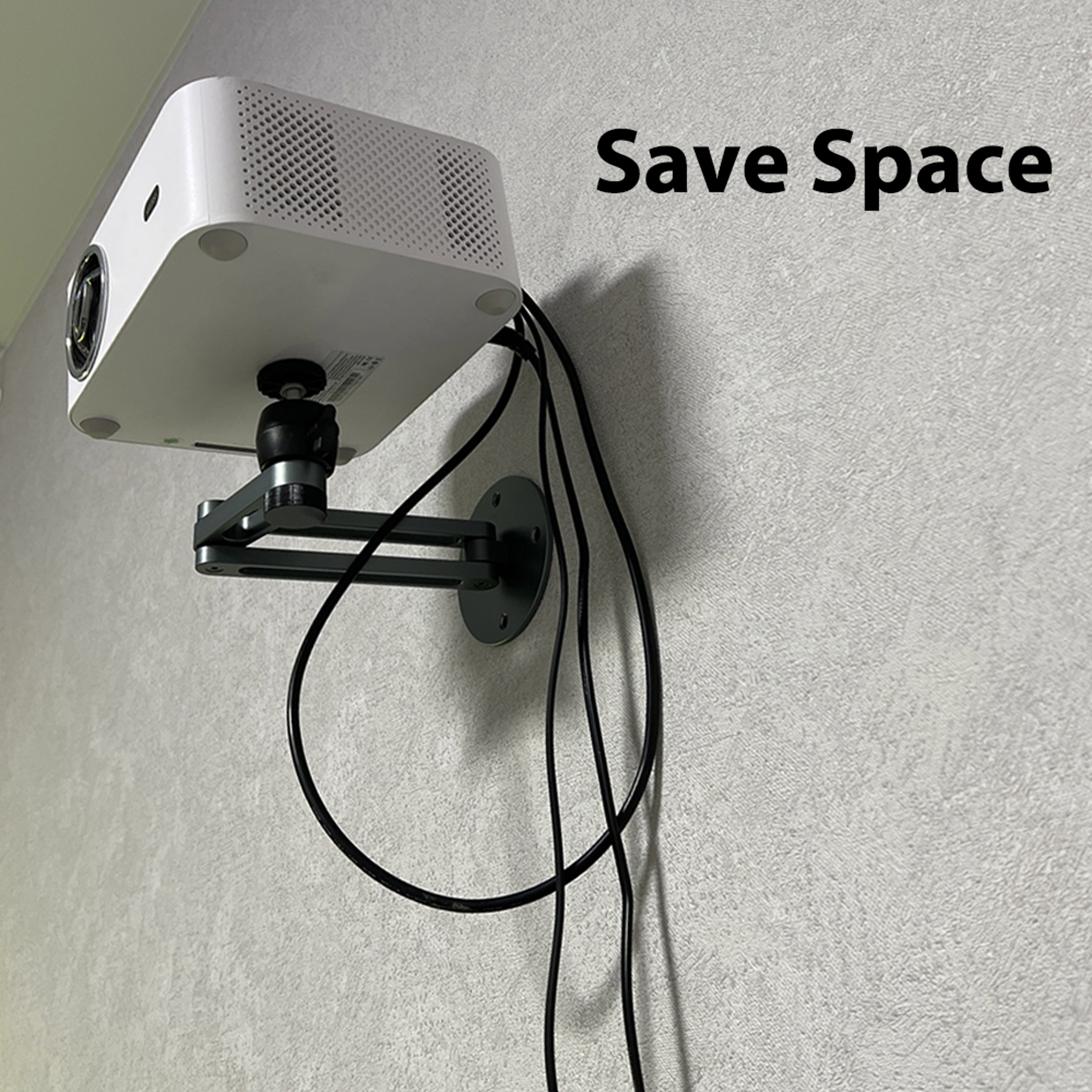 Aluminium Alloy Adjustable Folding Arm Holder, Foldable Projector Wall Mount, Stand with 1/4 Inch Thread Screw Ball Head – view 6