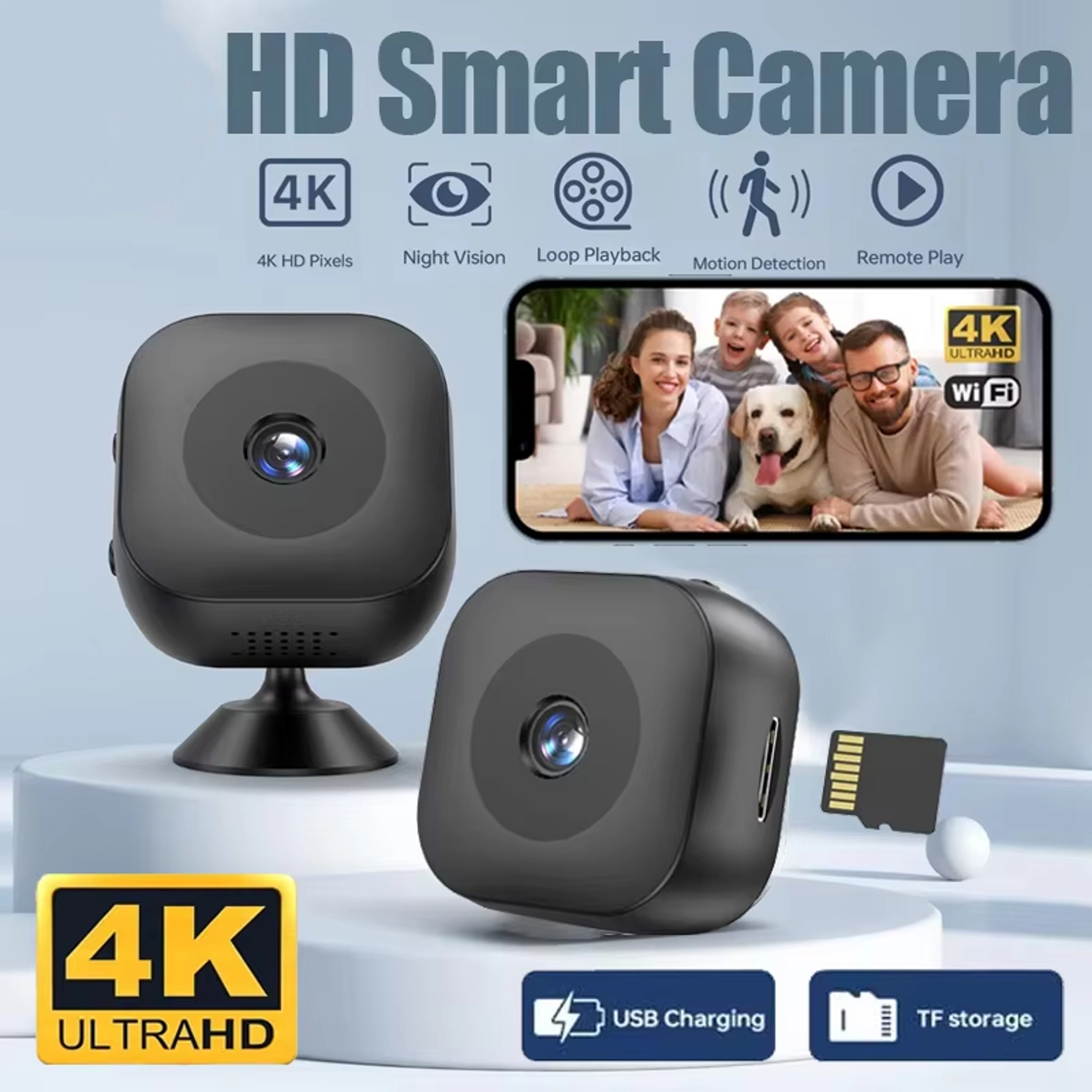 Small Cam, Mini Camera HD 1080P, Covert Video Recorder, High Definition WiFi Security Monitor, Full Color Night Visions – view 1