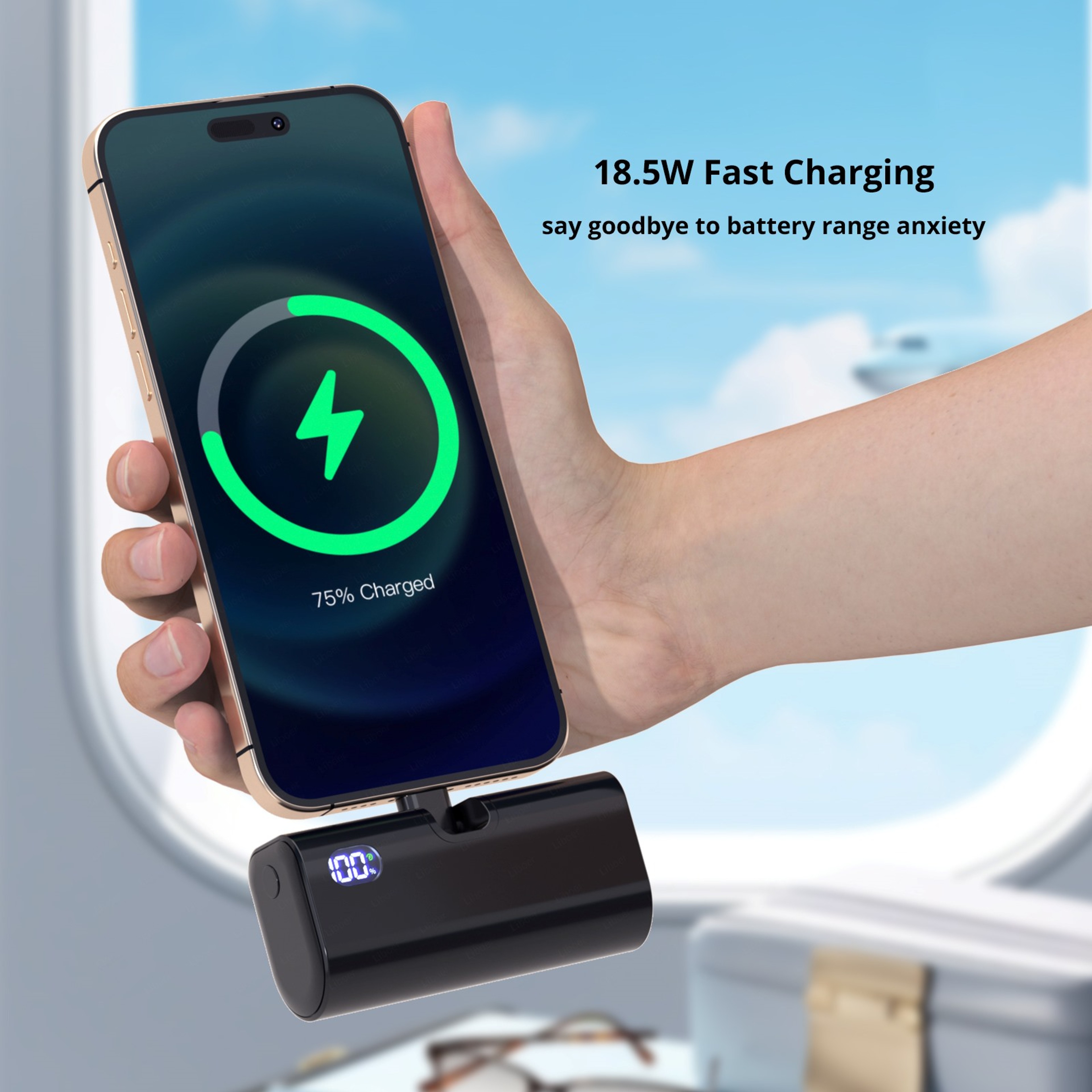 Fast Charging Portable Charger Mini Power Bank Foldable USBC Lightning External Battery For IPhone  0