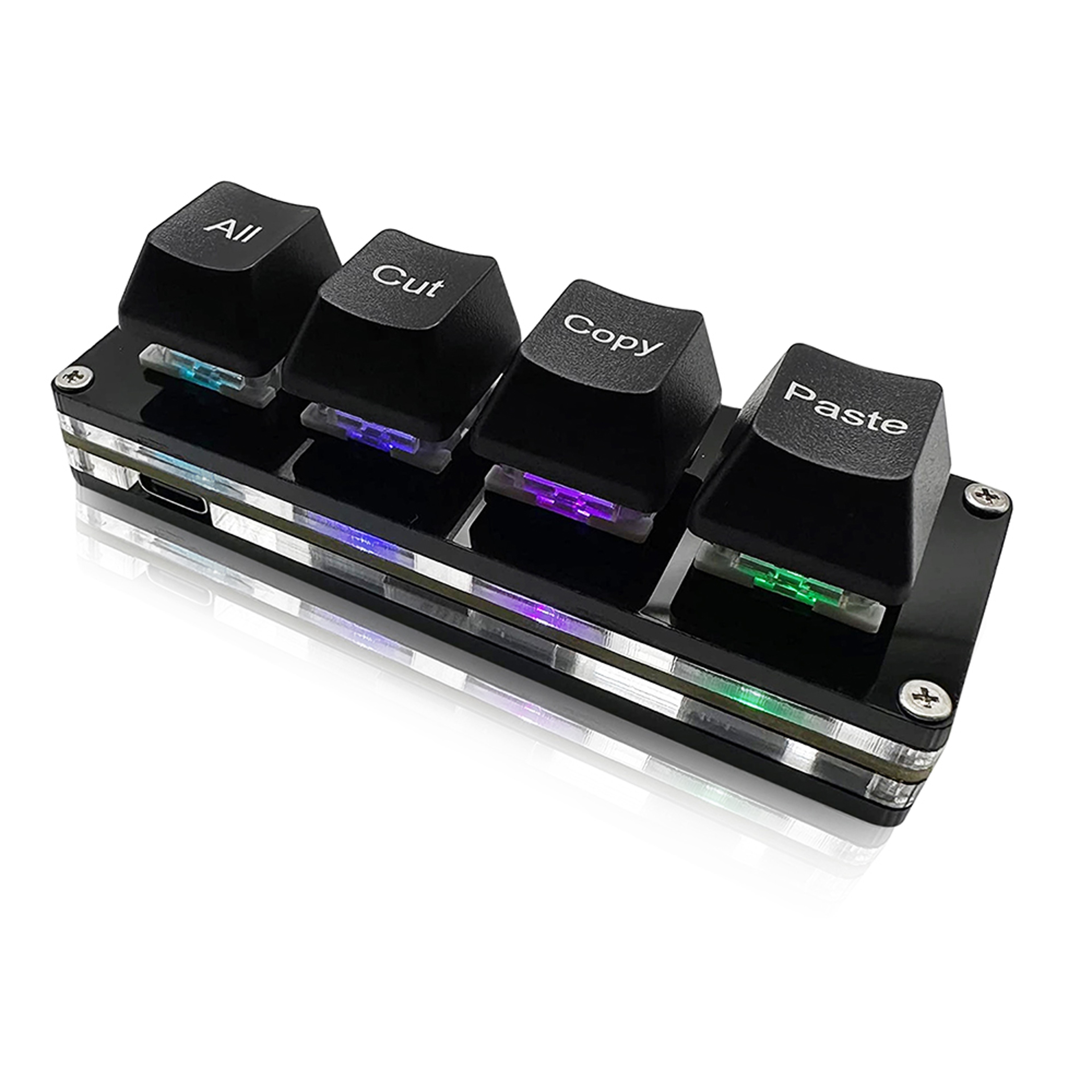 RGB Mini Macro Pad Keyboard, One Handed Mechanical Keyboard, Select All Cut Copy Paste Shortcut, Programmable – view 1
