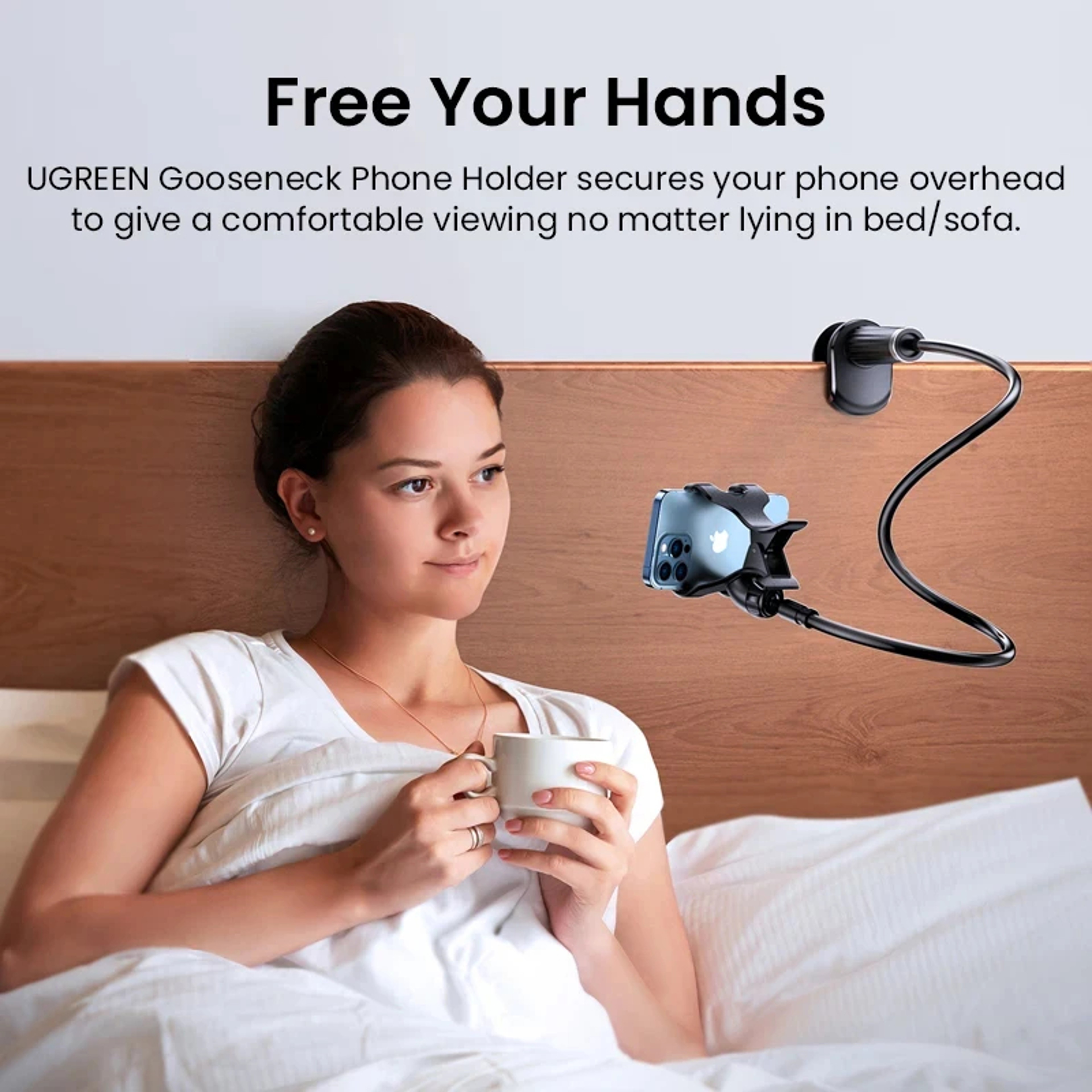 Adjustable Lazy Stand, Universal Mobile Phone Stand, Rotatable Desktop Holder, Bedside Selfie Streaming Phone Accessorie – view 3
