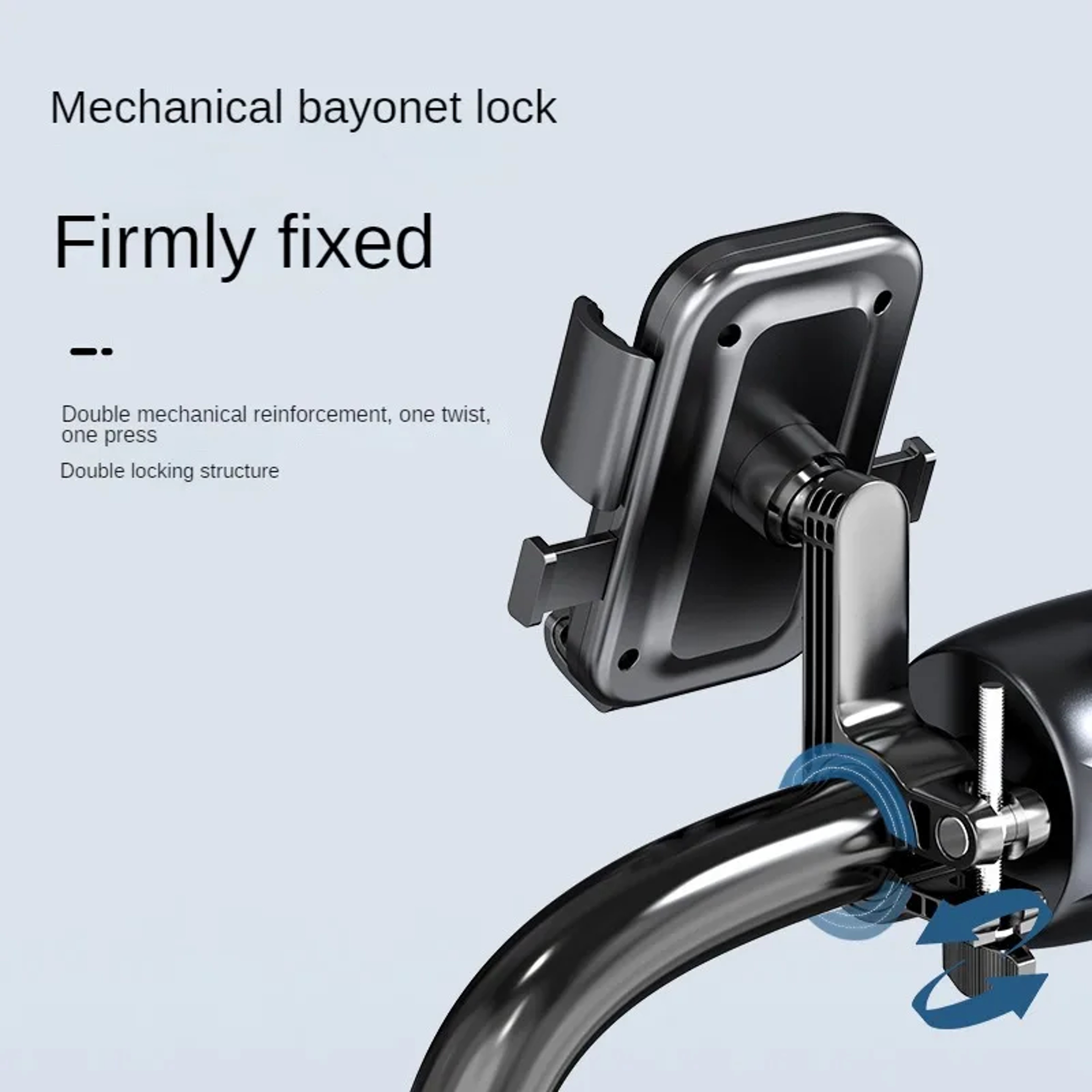 Free Rotation Mobile Phone Holder for Motorcycles Bicycles, Shockproof Navigation Bracket for Riding – view 2