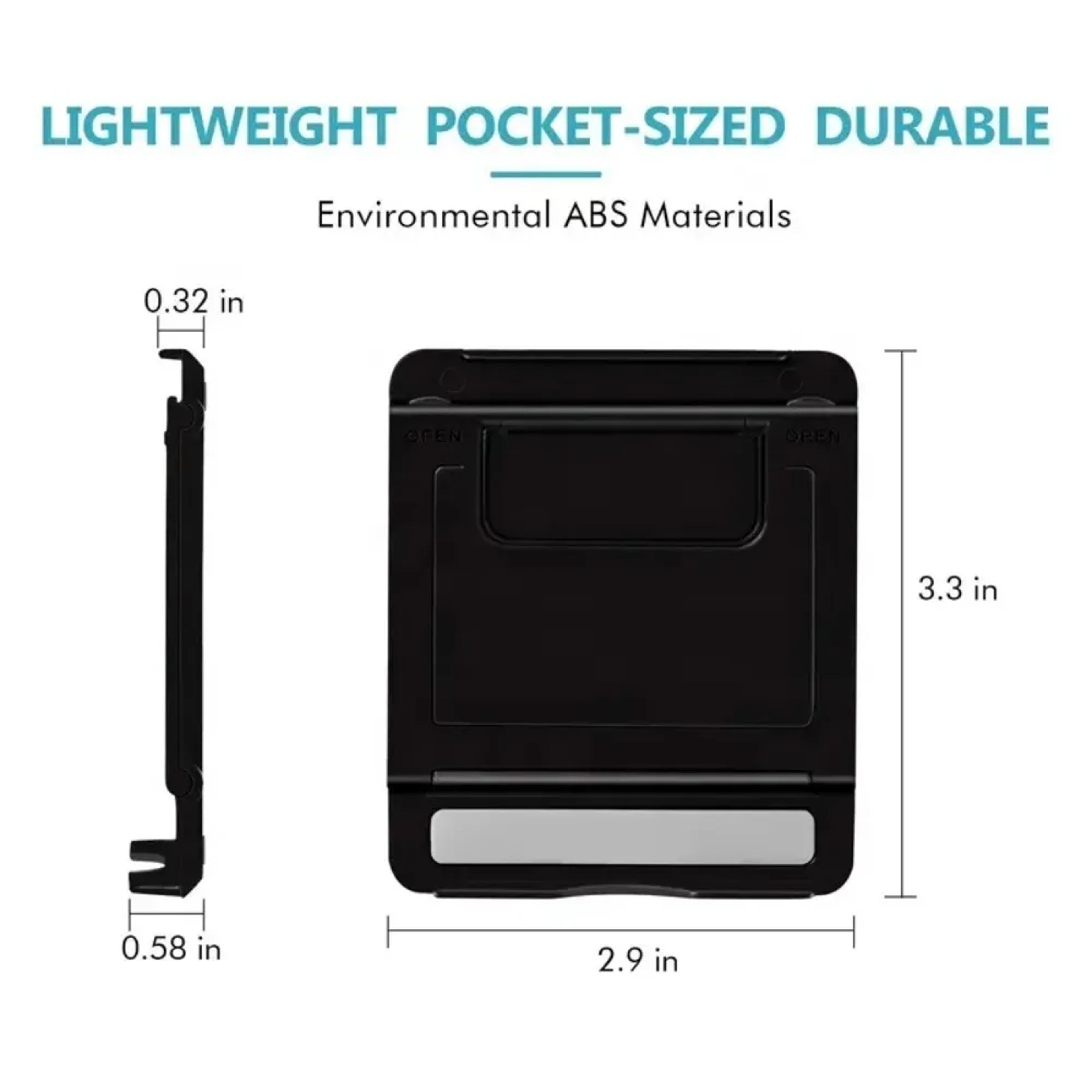 Folding Universal Mobile Phone Stand, Table Adjustable Holder, Desktop Bracket for Smartphones – view 3