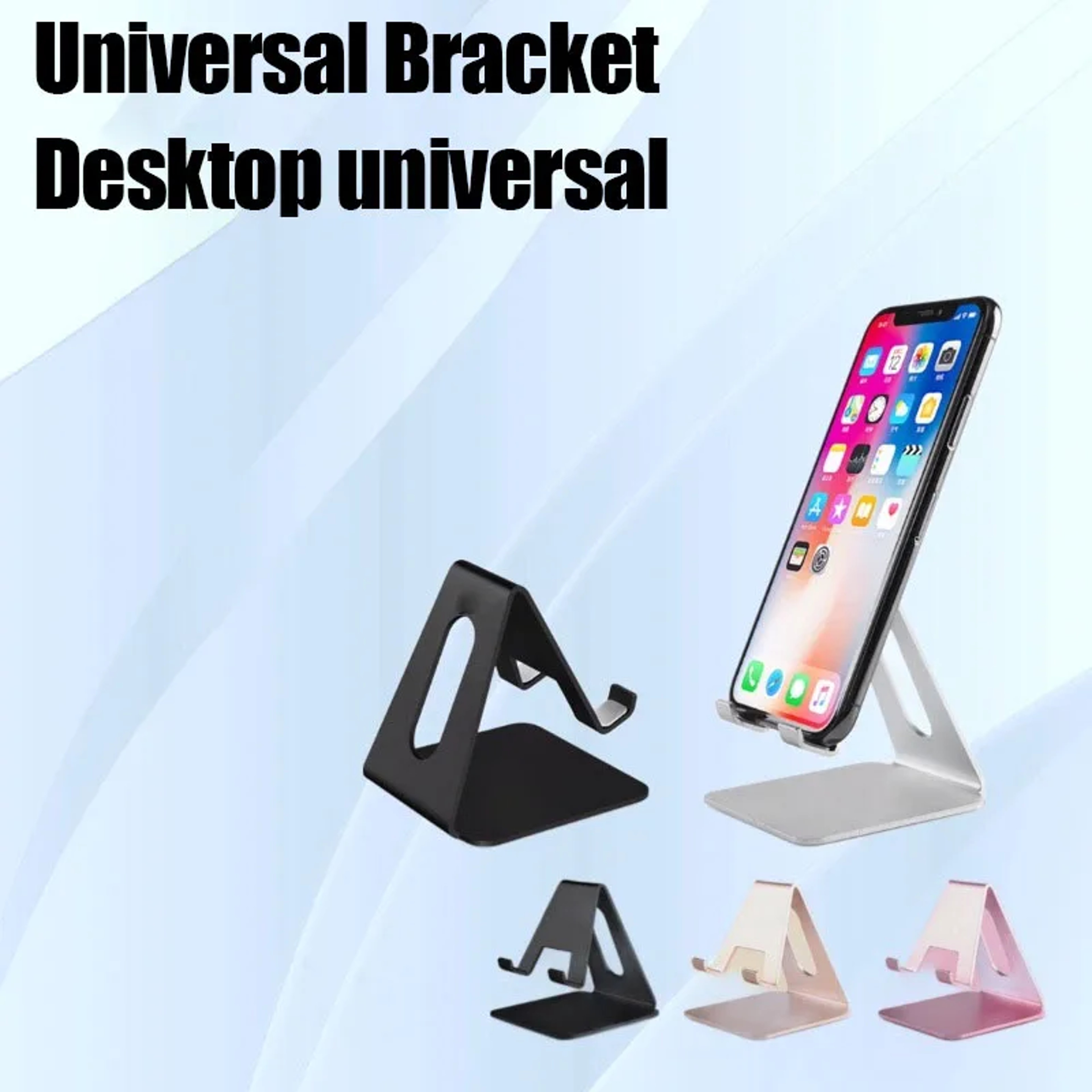 Universal Lazy Tablet Dock, Desktop Metal Phone Stand, Stable Adjustable Holder for All Smartphones – view 2