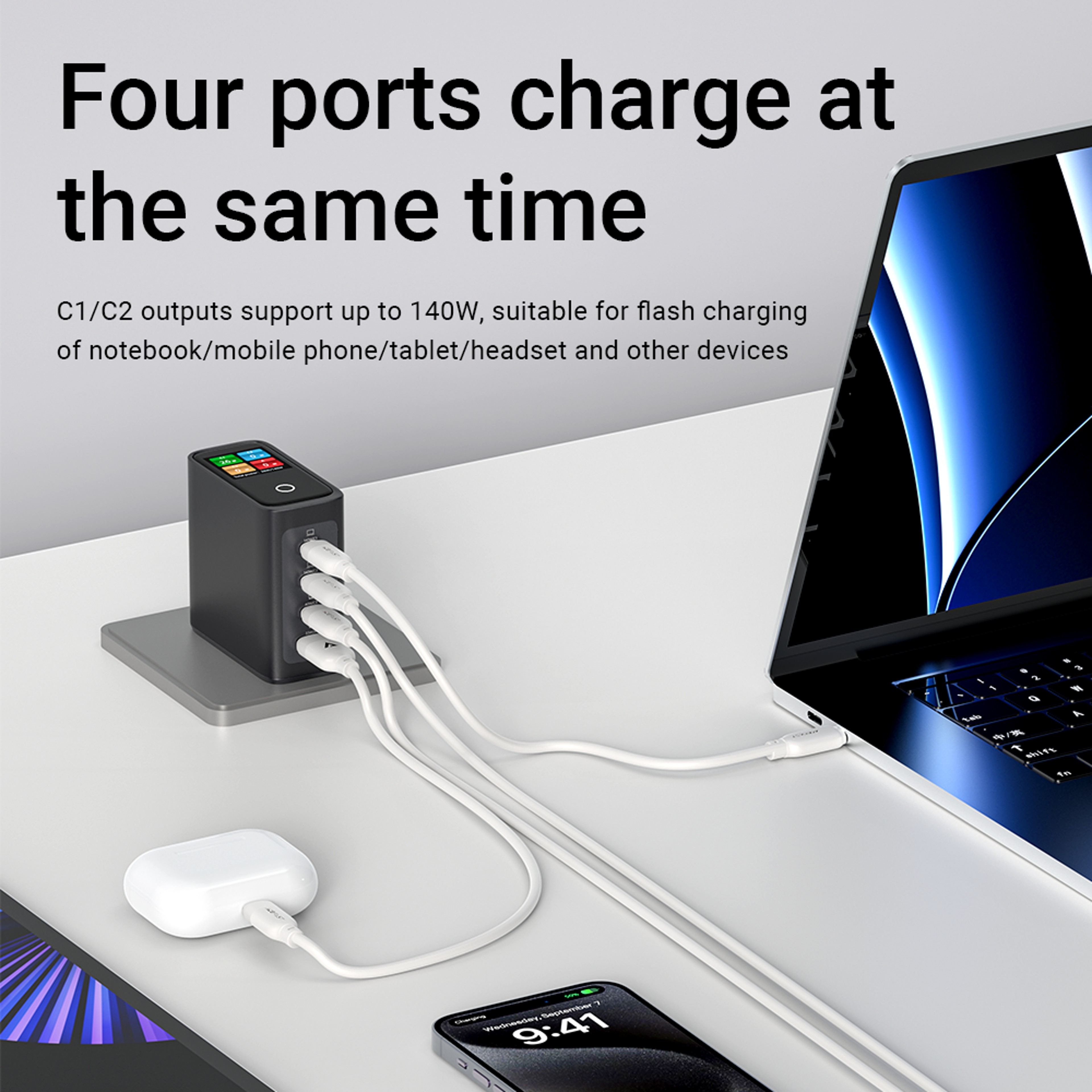 Fast Charger With LED Display USB Wall Adapter 2