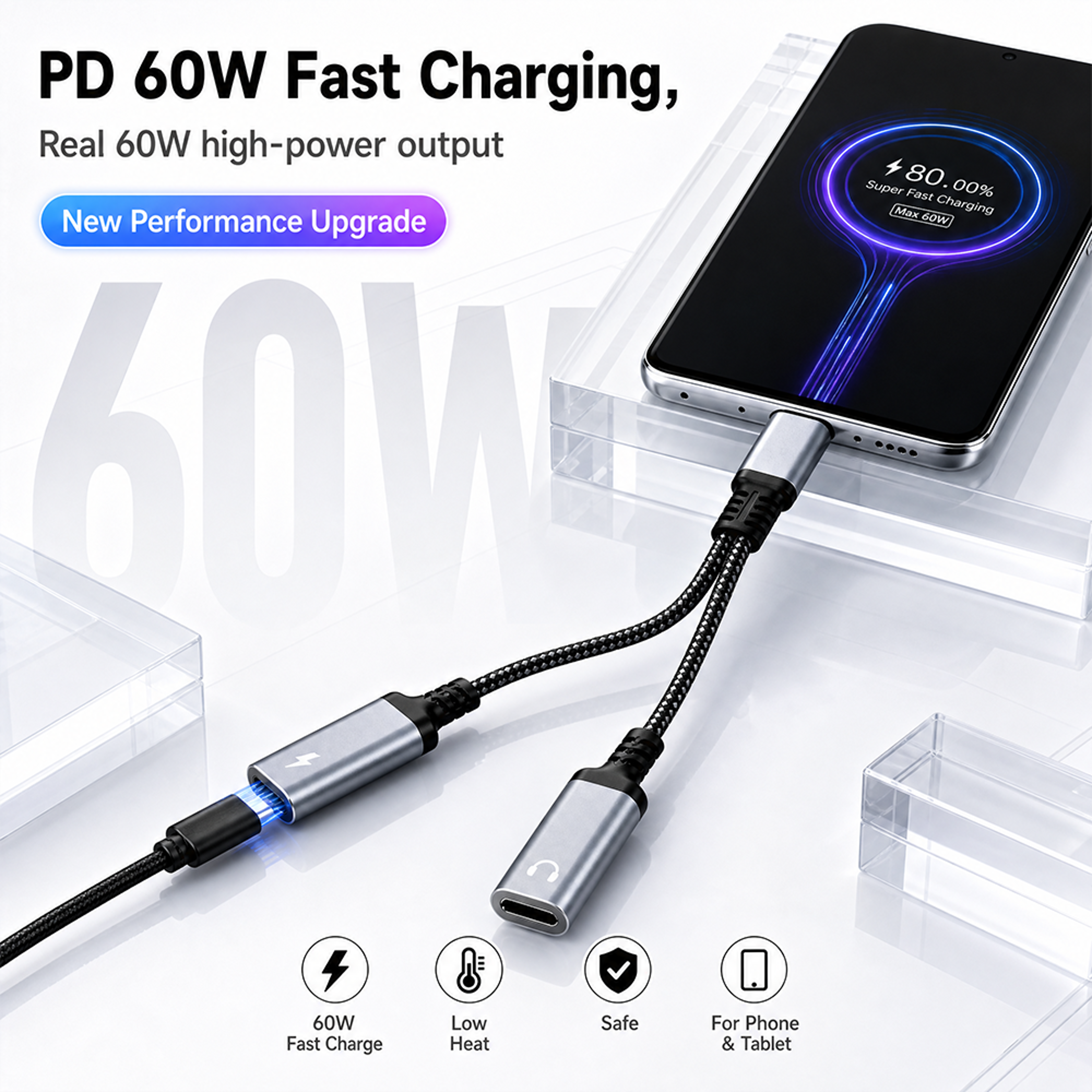 Charge  Listen Pro USB C Splitter Adapter With PD Fast Charging  Audio Support 2