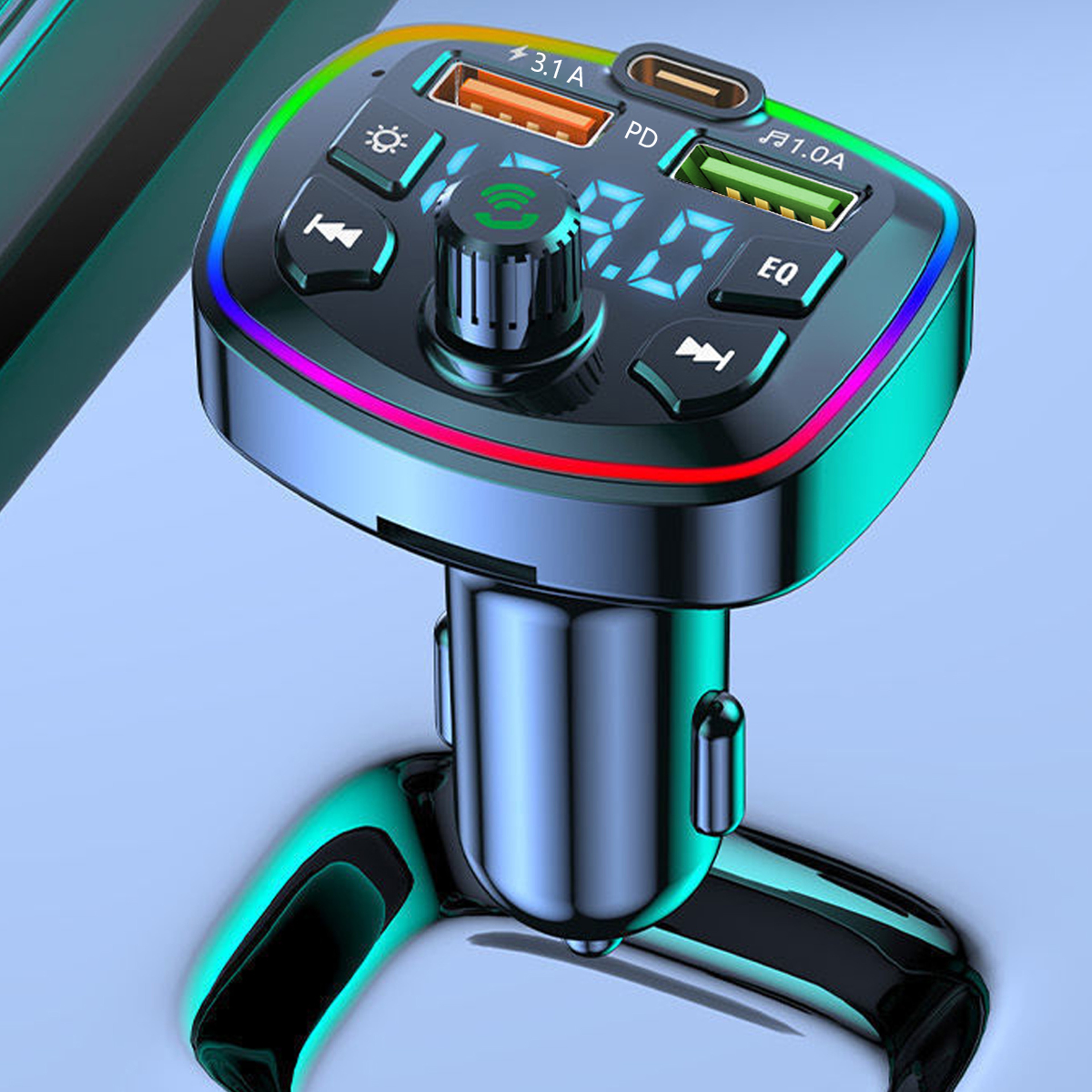 DriveSync Bluetooth FM Transmitter  Fast Charge Car MP3 Adapter 6