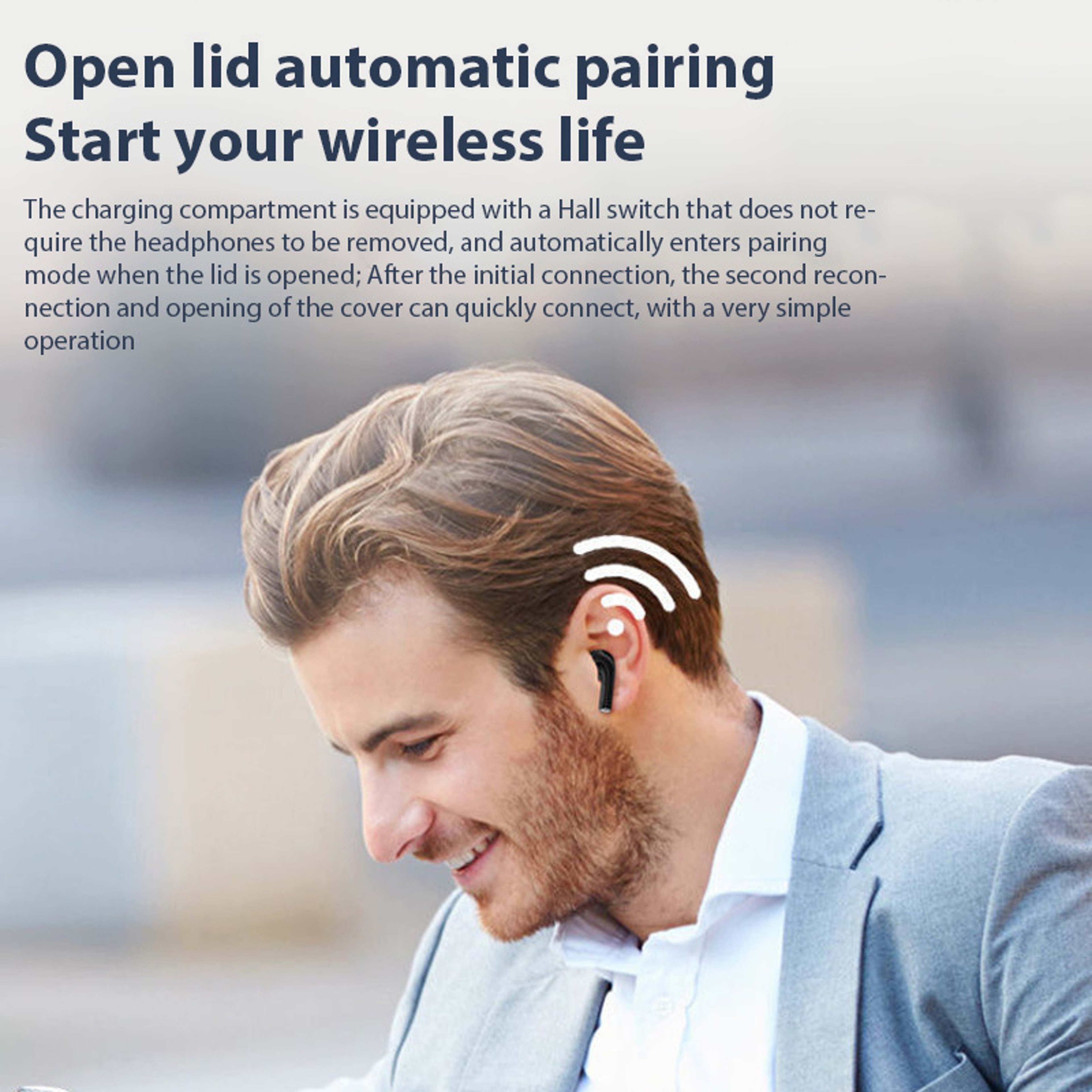 Bluetooth Wireless Earbuds With Noise Reduction  LED Power Display 3