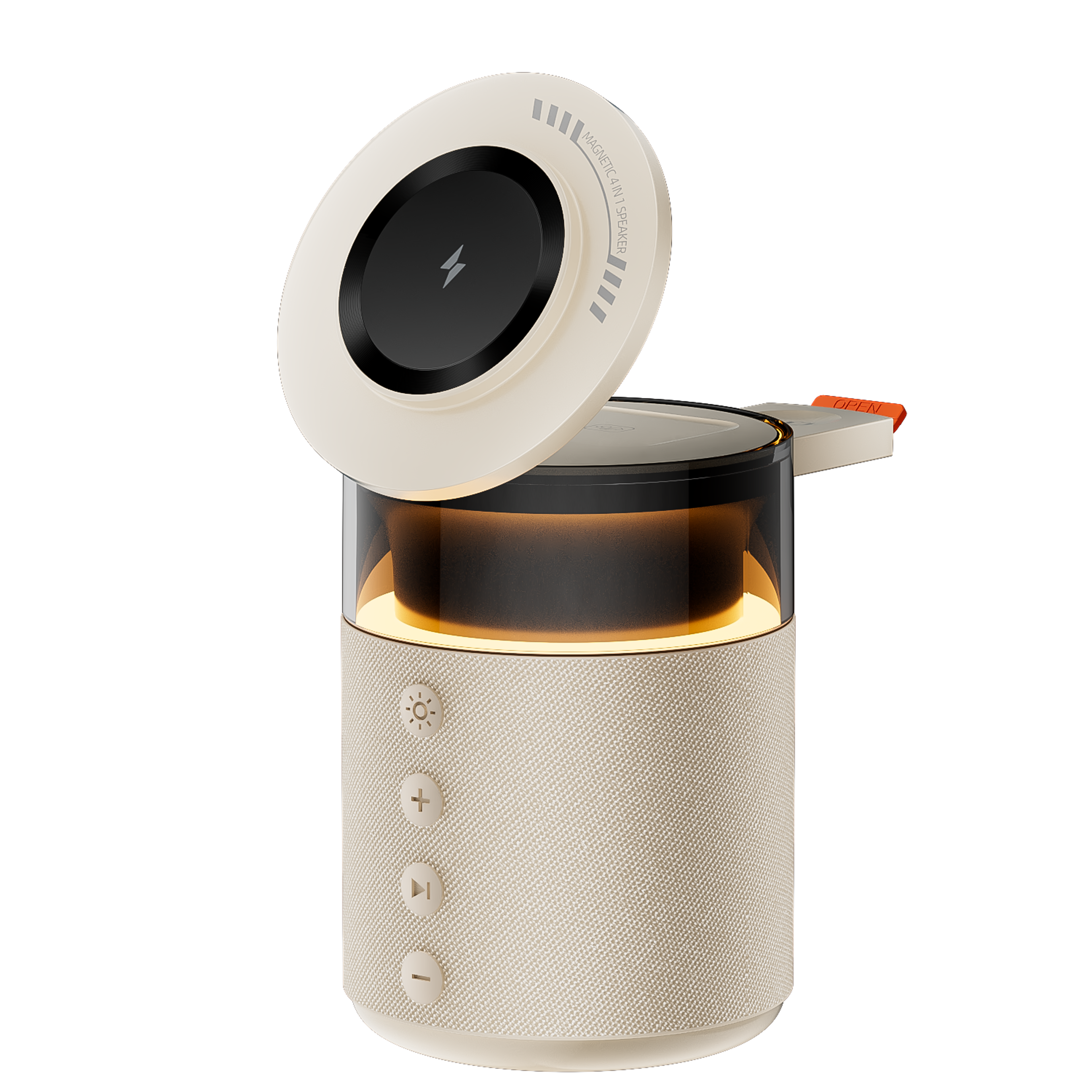 Magnetic Wireless Charging Station With Bluetooth Speaker  Night Light 5