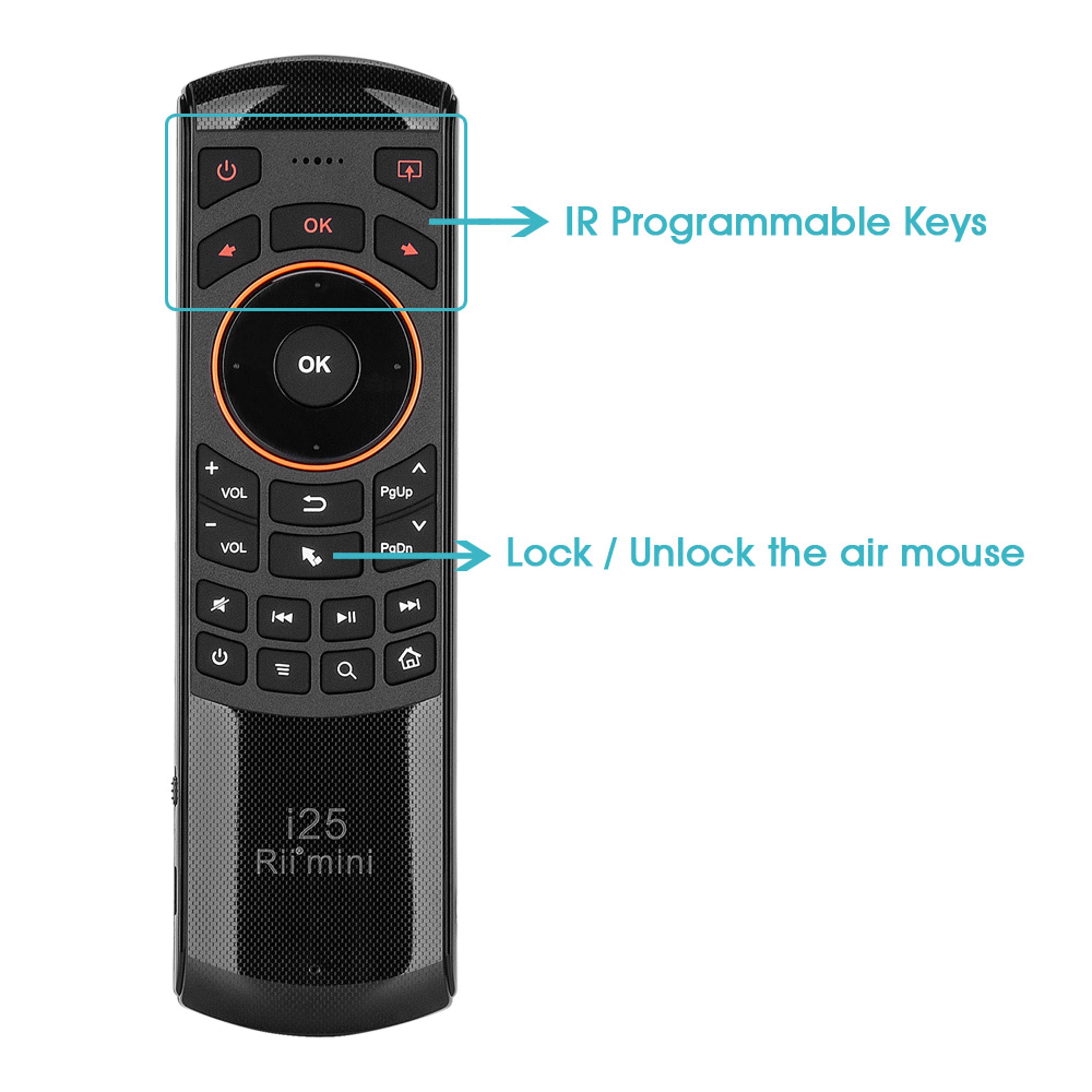 Wireless Air Mouse Keyboard IR Remote For Android TV Box And Smart Devices 2