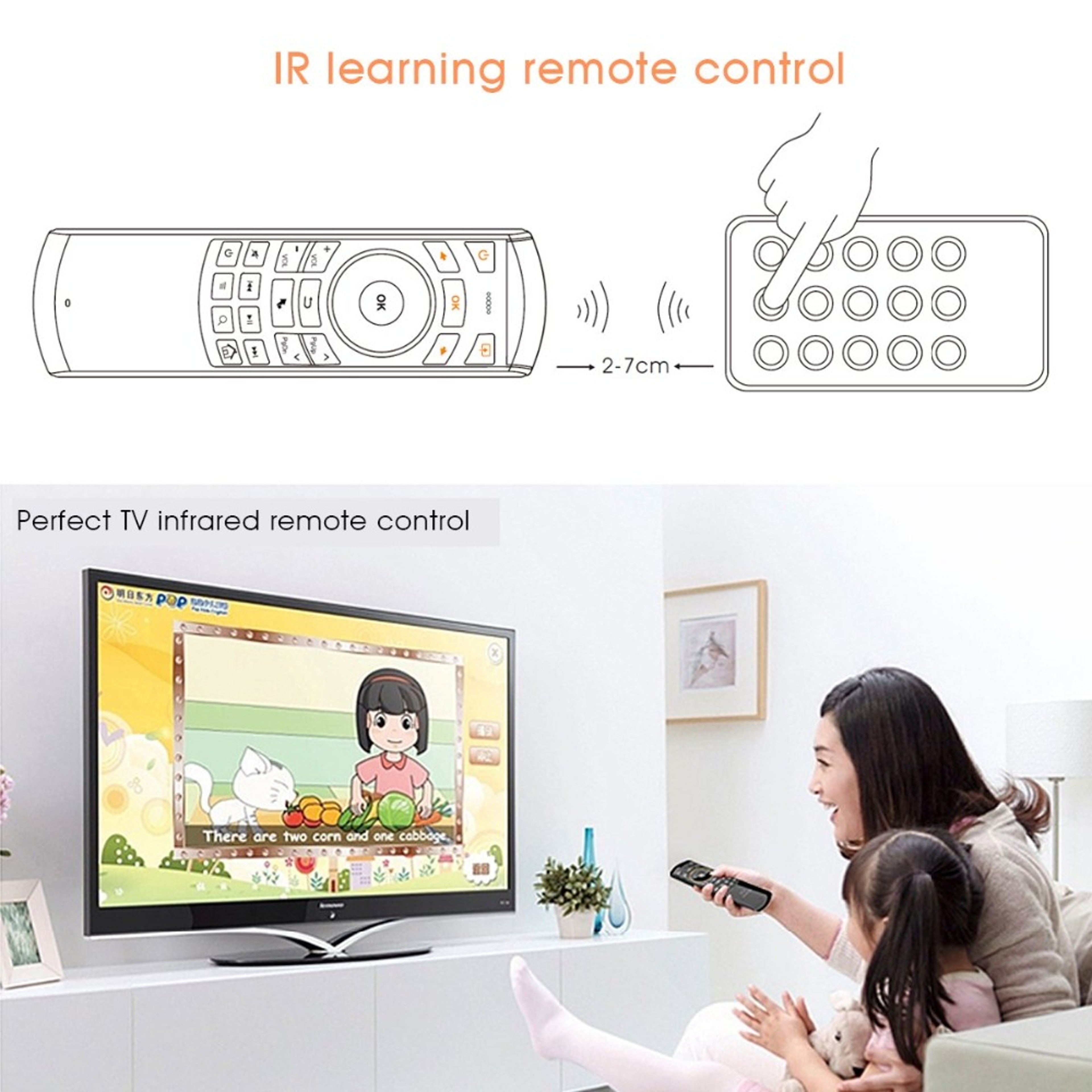 Wireless Air Mouse Keyboard IR Remote For Android TV Box And Smart Devices 5