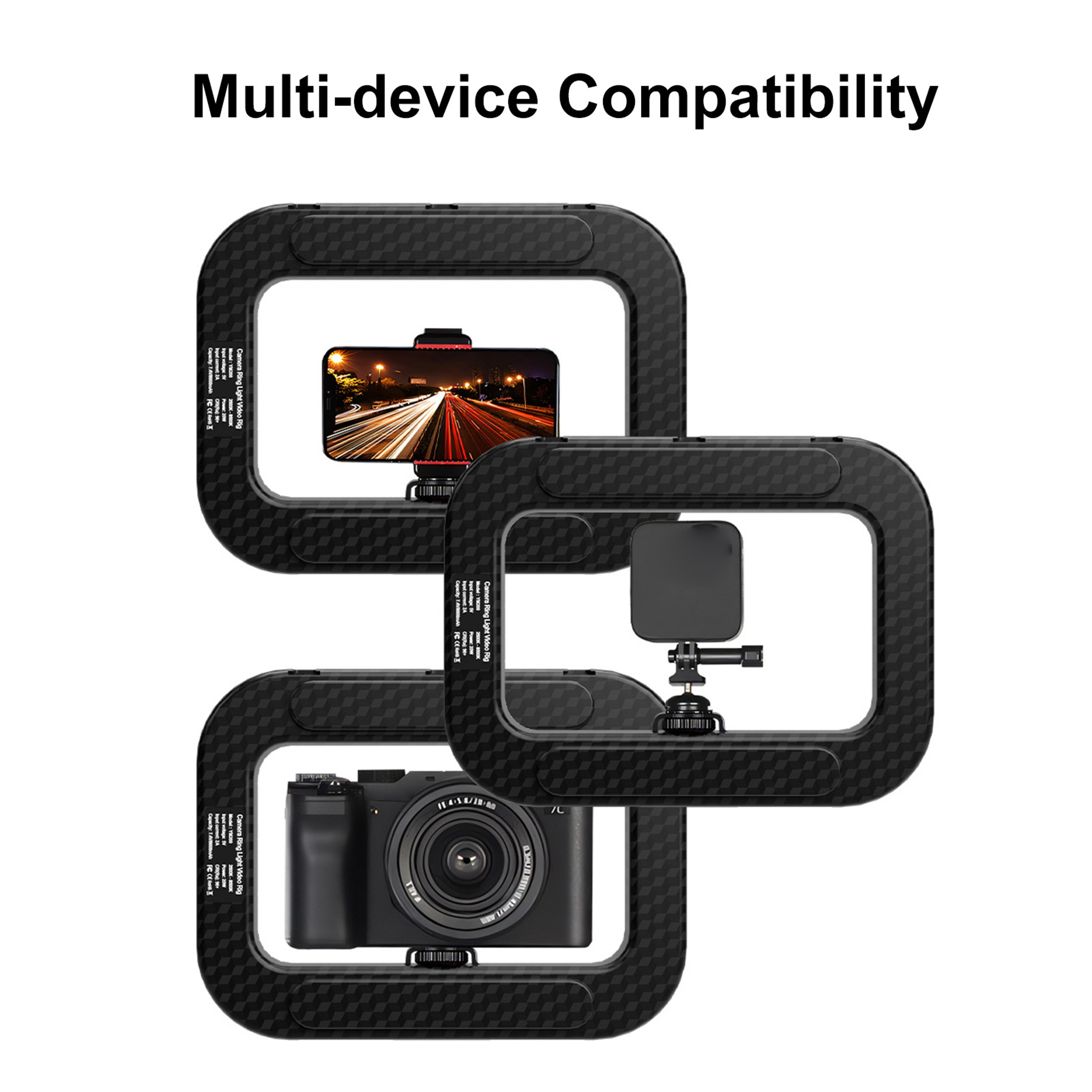 Handheld Selfie Ring Light  Phone Stabilizer For Video Recording 2