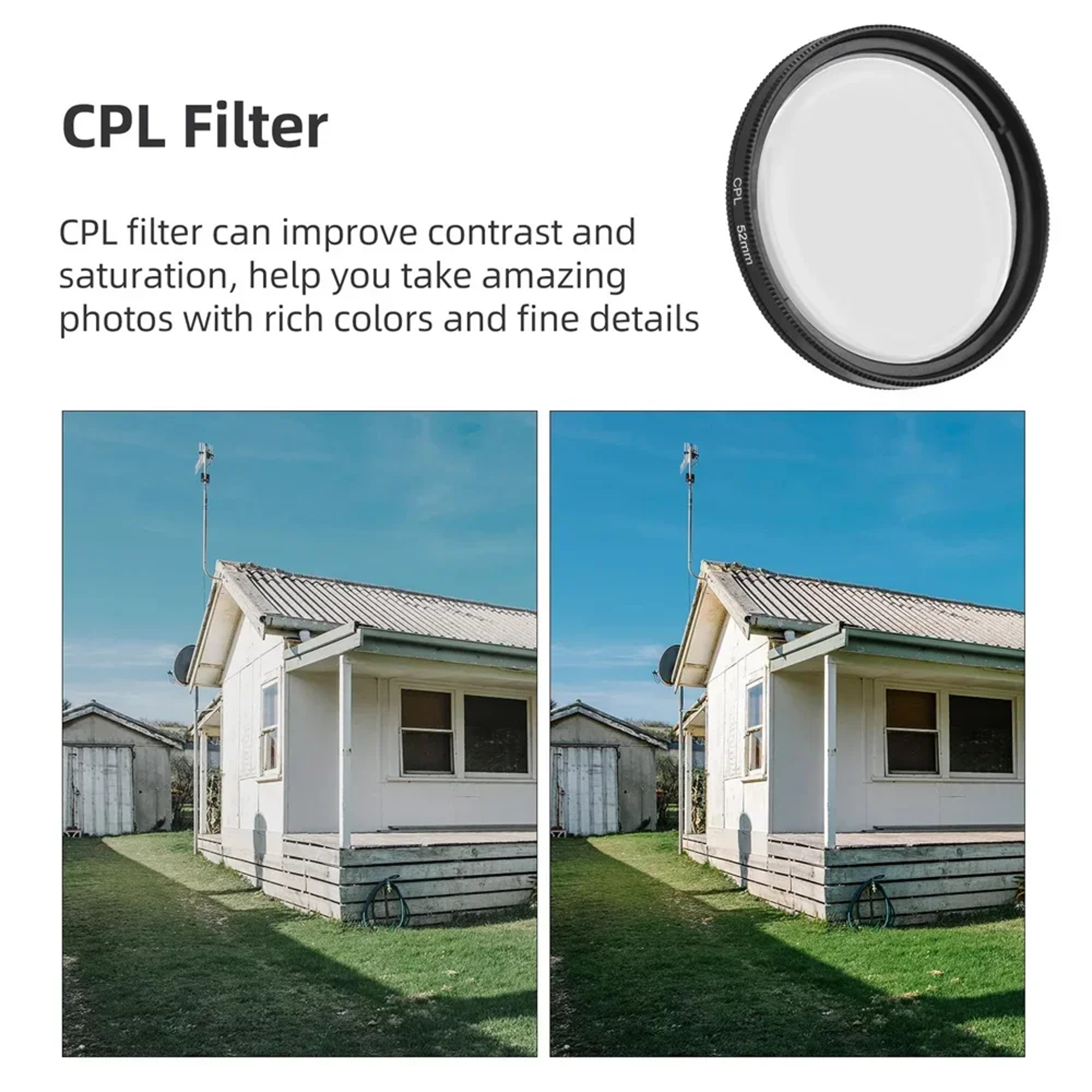 CPL Polarizer Clip On Phone Camera Lens Filter Universal Smartphone Photography Kit – view 6