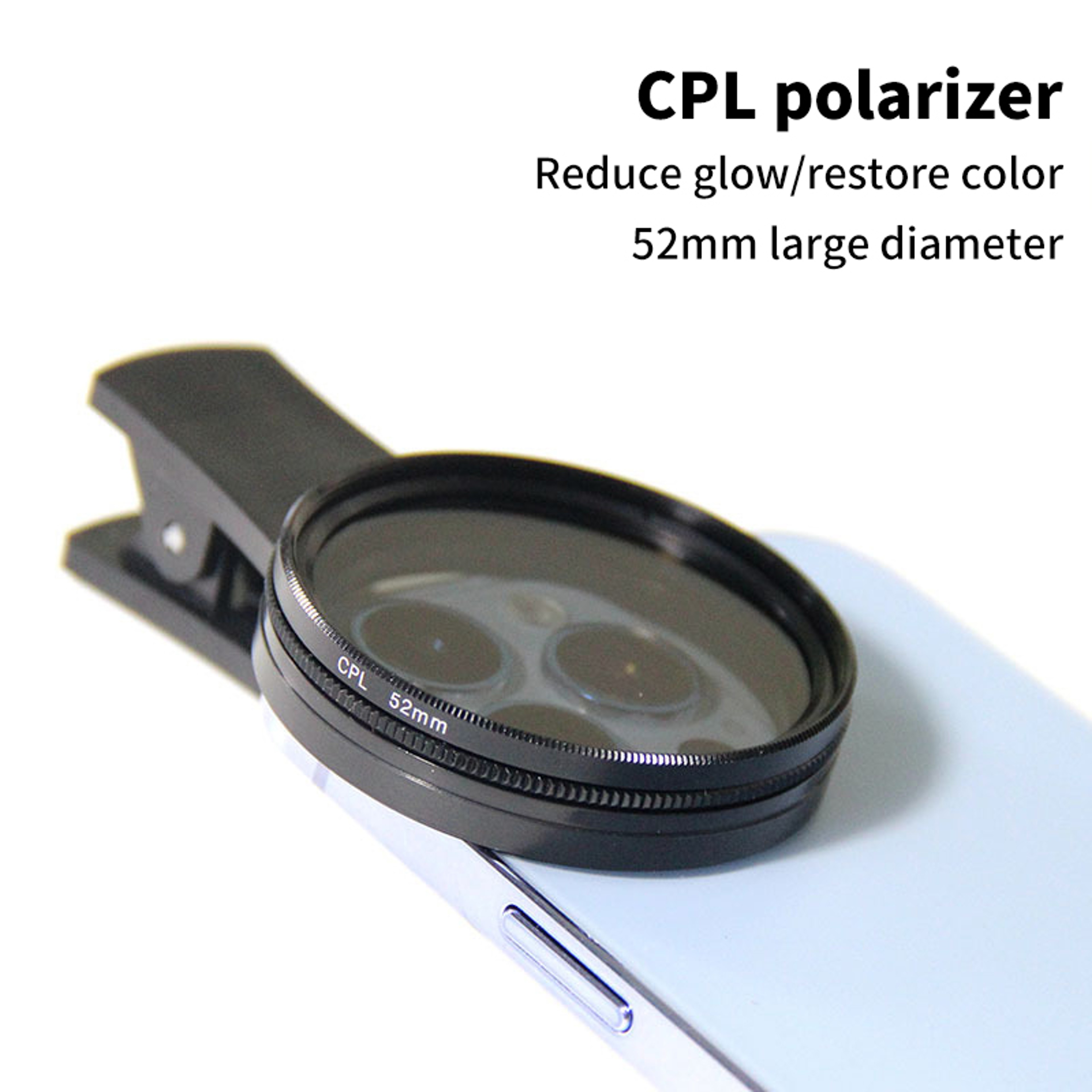 CrystalClear CPL Filter Camera Lens Polarizer For Reflection Free Photos 3