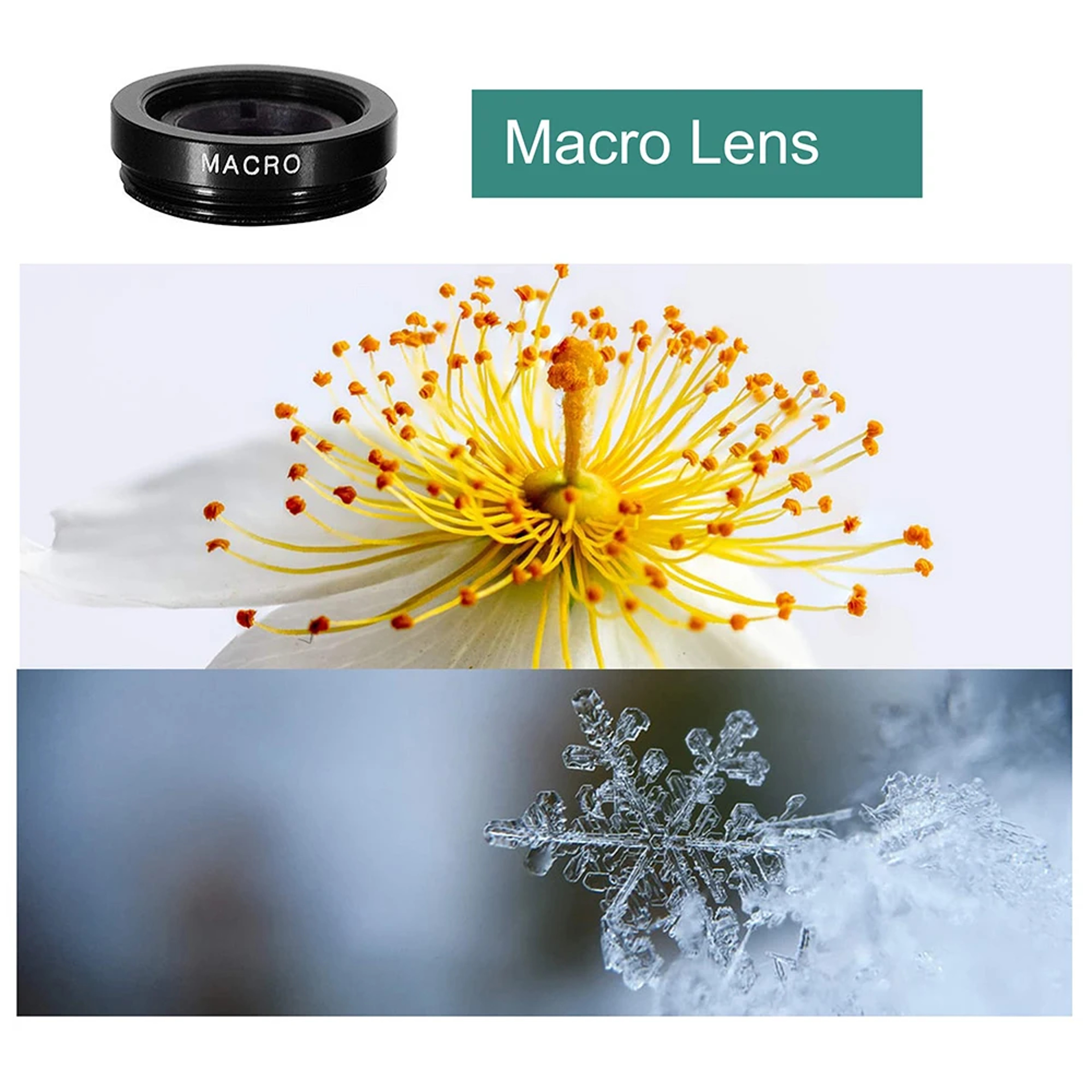 Phone Camera Lens Kit With Wide Angle Lens Macro  Fisheye Clip On 3