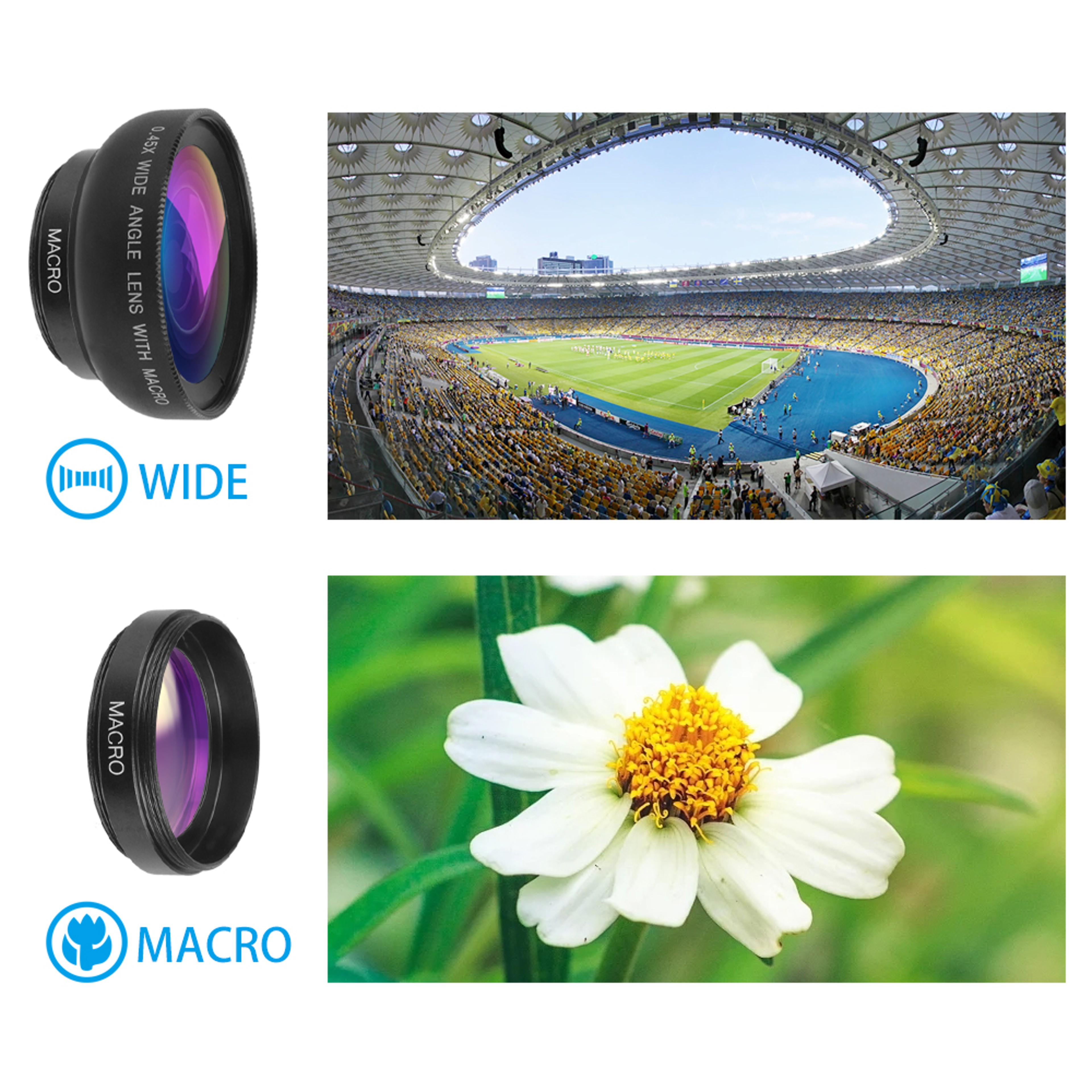Phone Camera Lens Kit With Wide Angle Lens  Macro Lens For Smart Phones 3