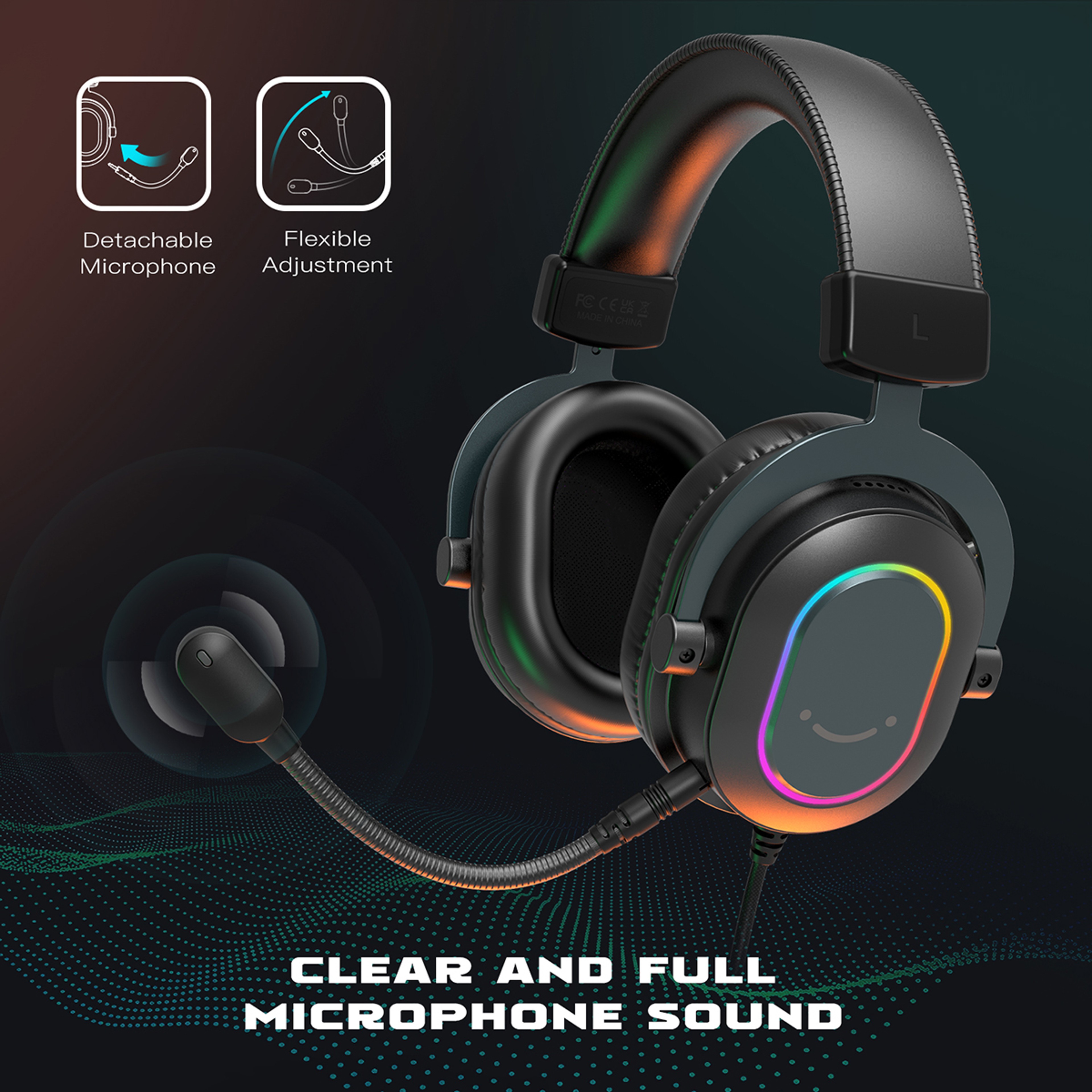 Sound Gaming Headset with Noise Canceling Mic for PC – view 4