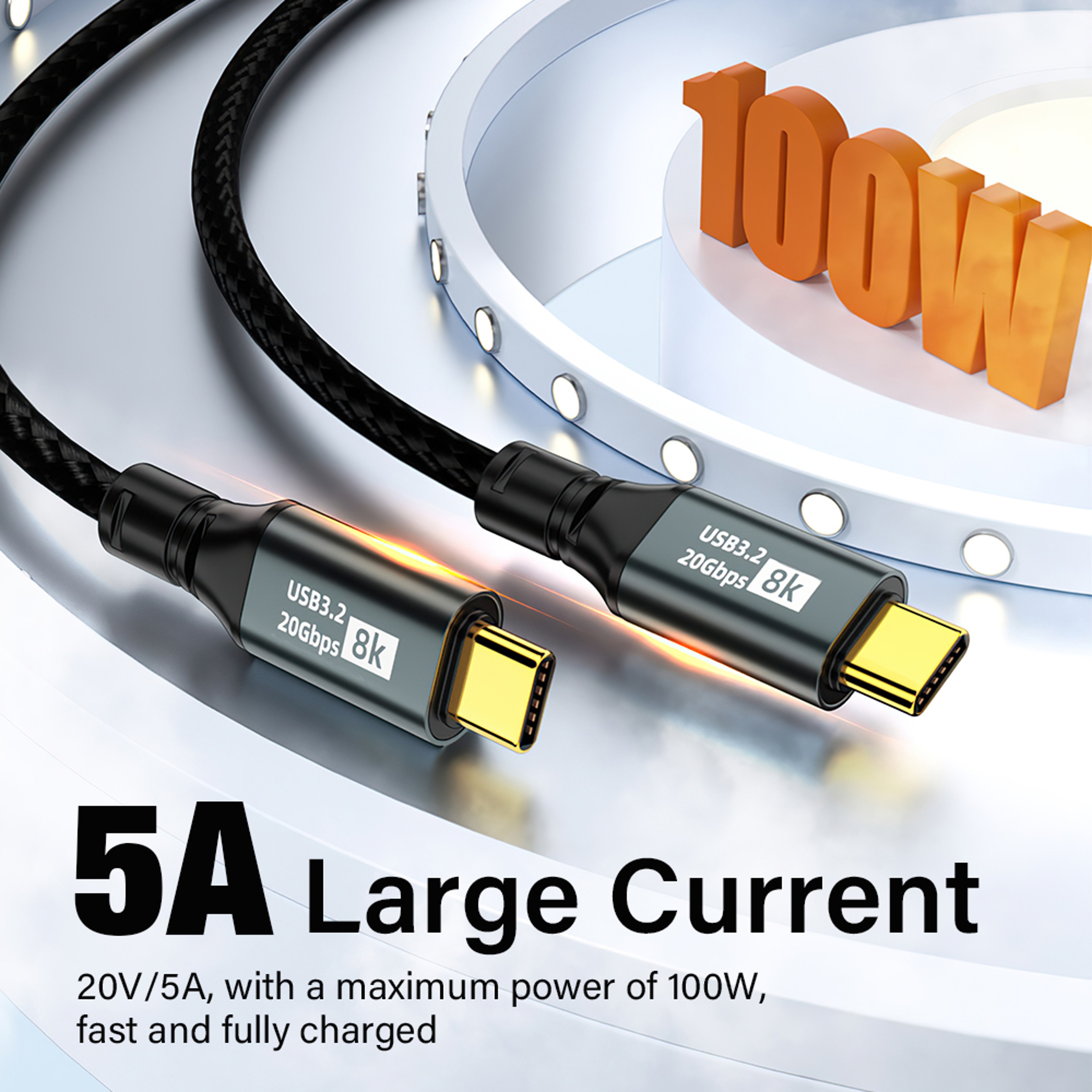 Power Link USB C Cable With Data Transfer  Video Support 1