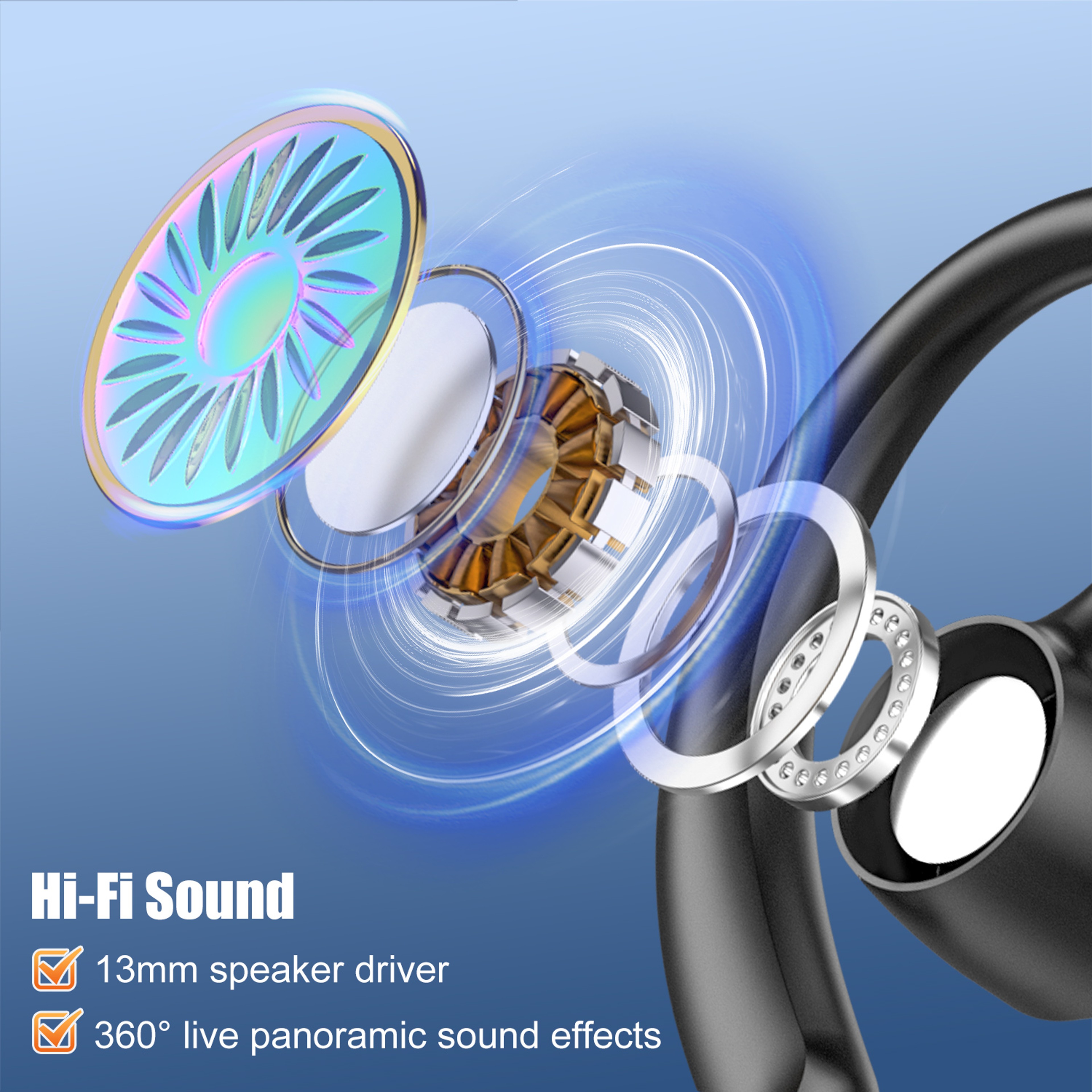 New Bluetooth Earpiece With Noise Cancelling Mic  Long Battery Life 3