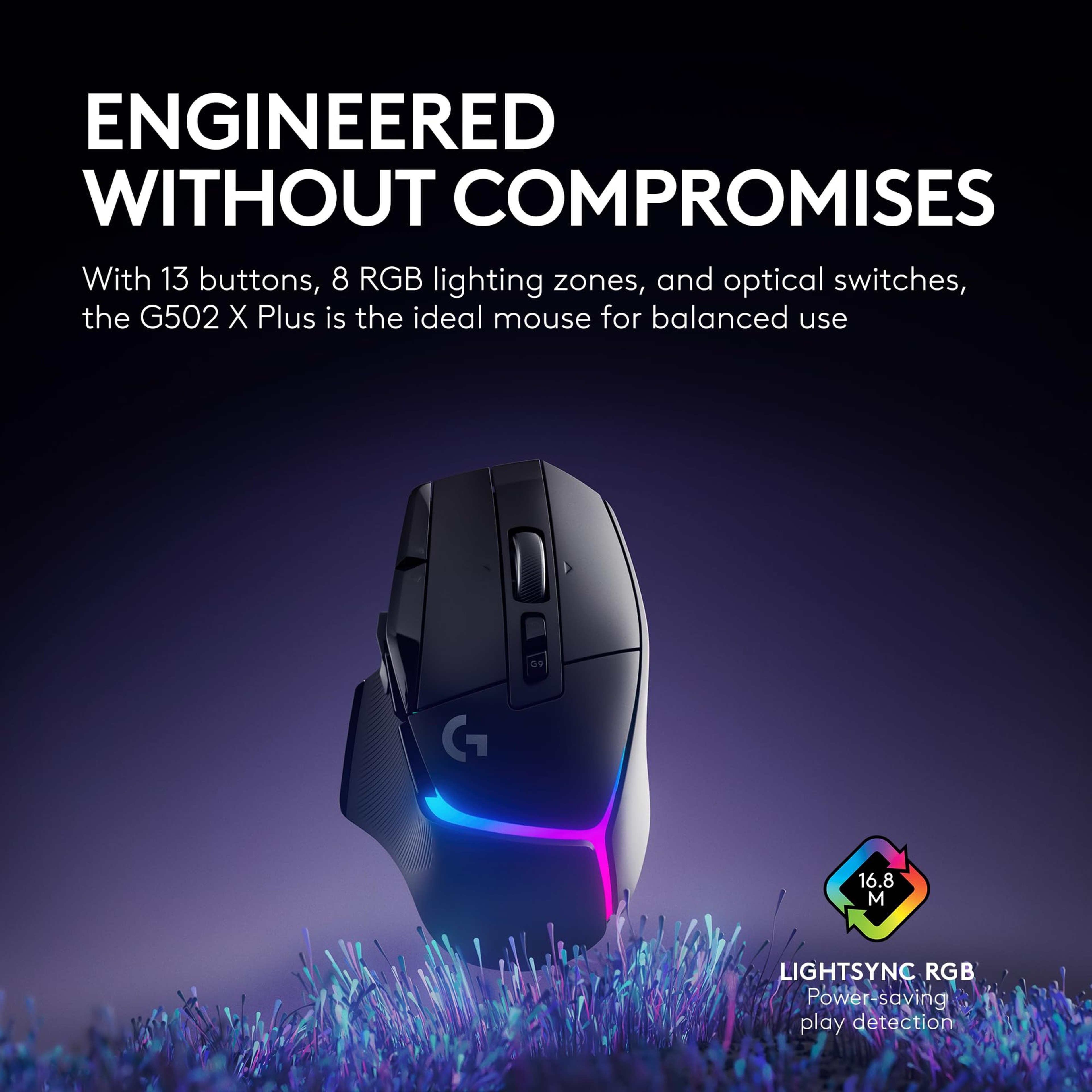 LIGHT SPEED Wireless Gaming Mouse HERO Sensor LIGHTSYNC RGB LIGHT FORCE Switches 1