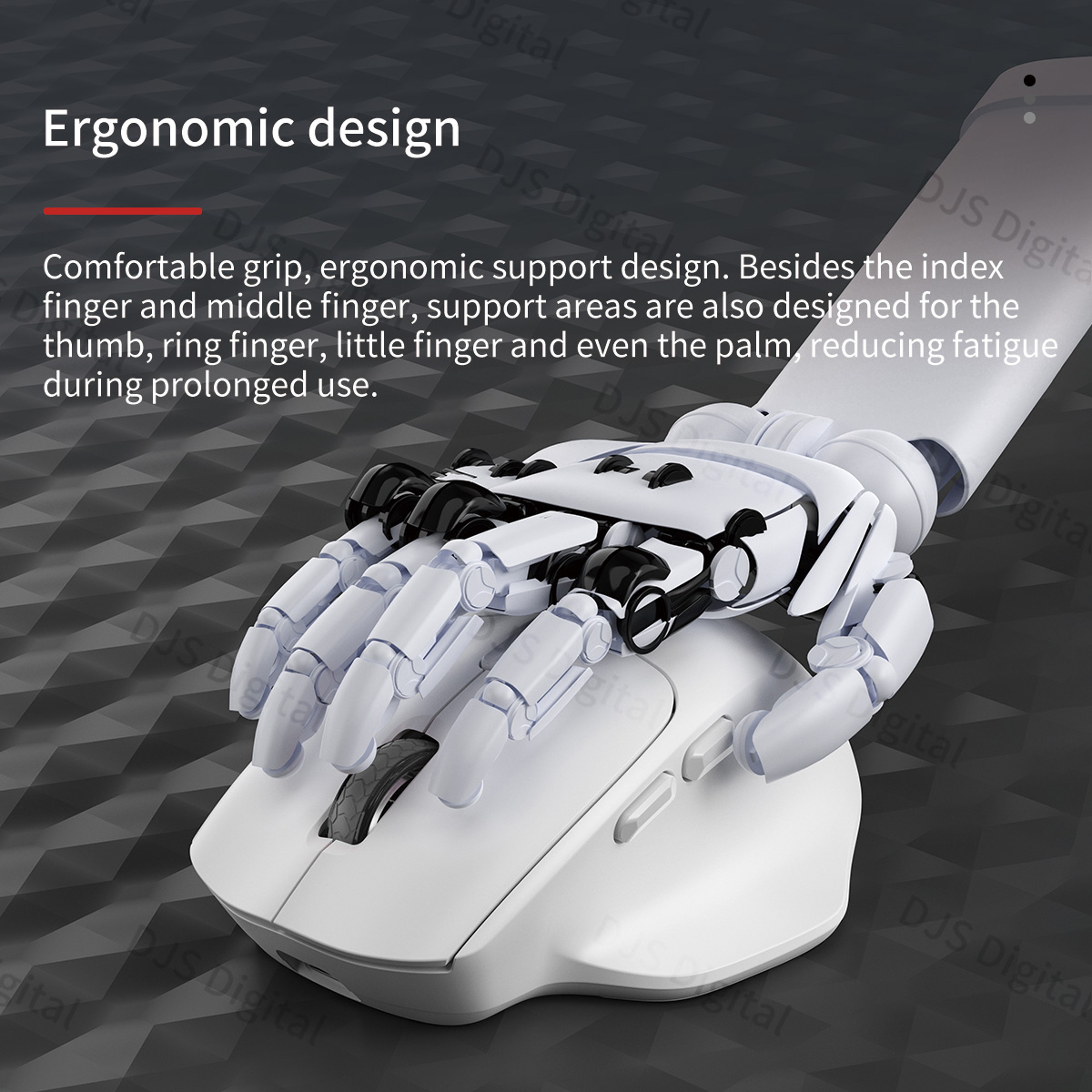 Rechargeable Dual Mode Wireless Bluetooth Mouse Ergonomic Office Gaming Mouse 2