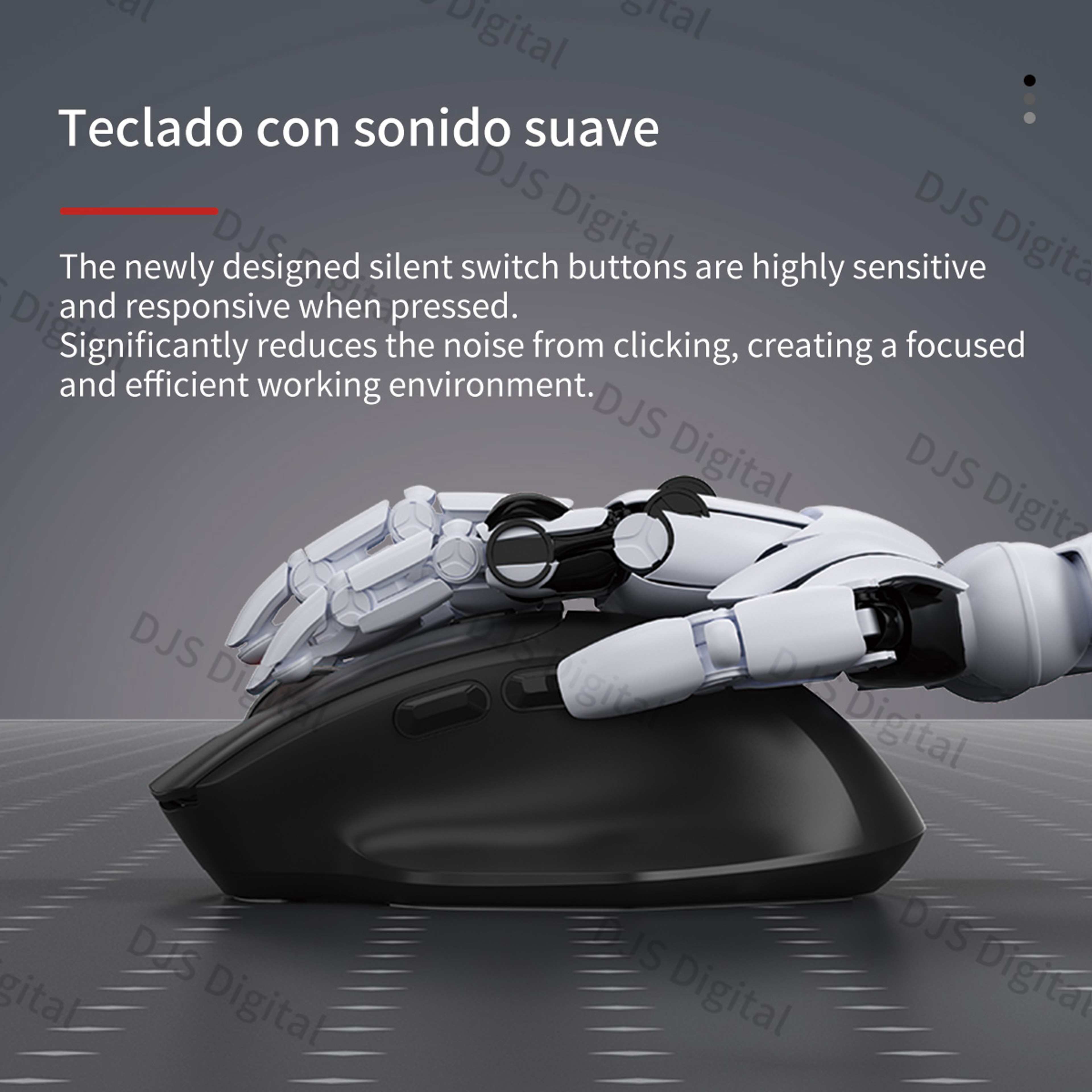 Rechargeable Dual Mode Wireless Bluetooth Mouse Ergonomic Office Gaming Mouse 3