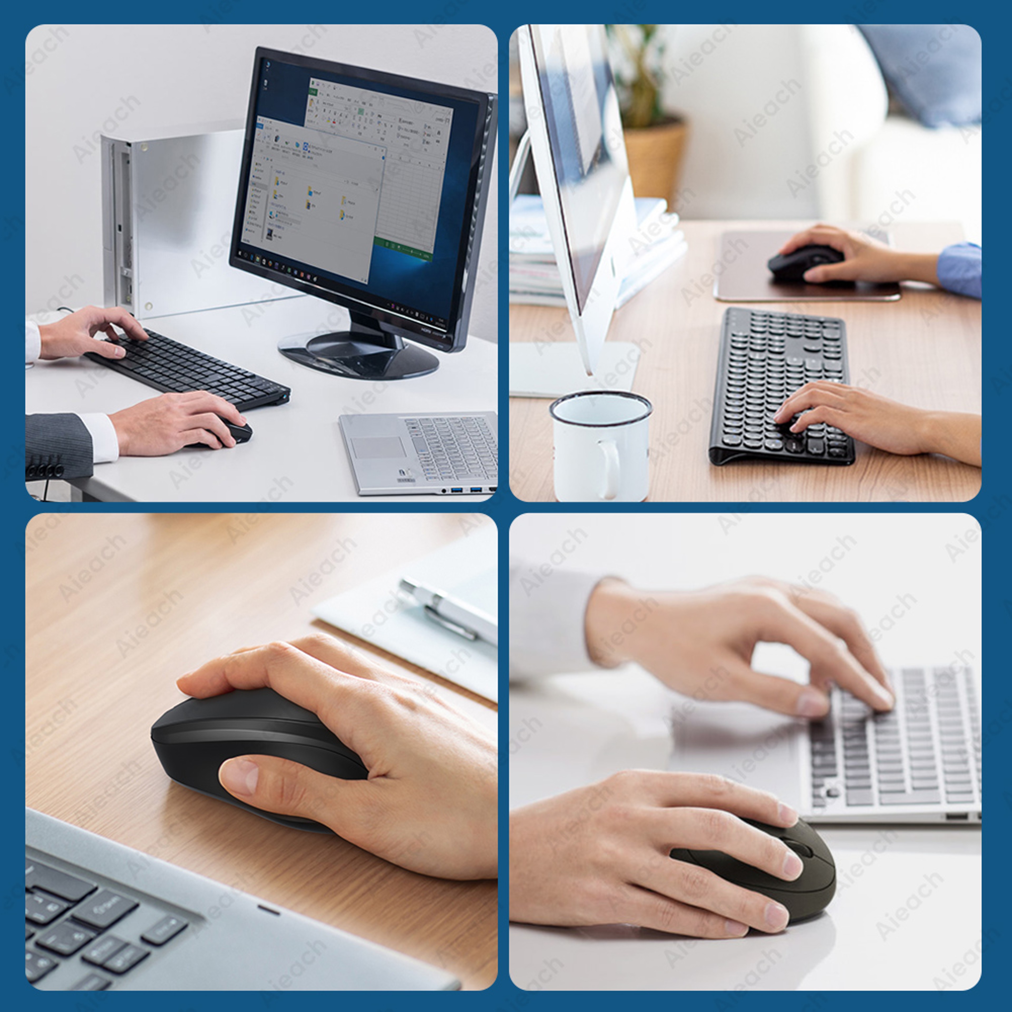 Rechargeable Wireless Bluetooth Mouse Silent Ergonomic Gaming Mouse For Laptop MacBook 1