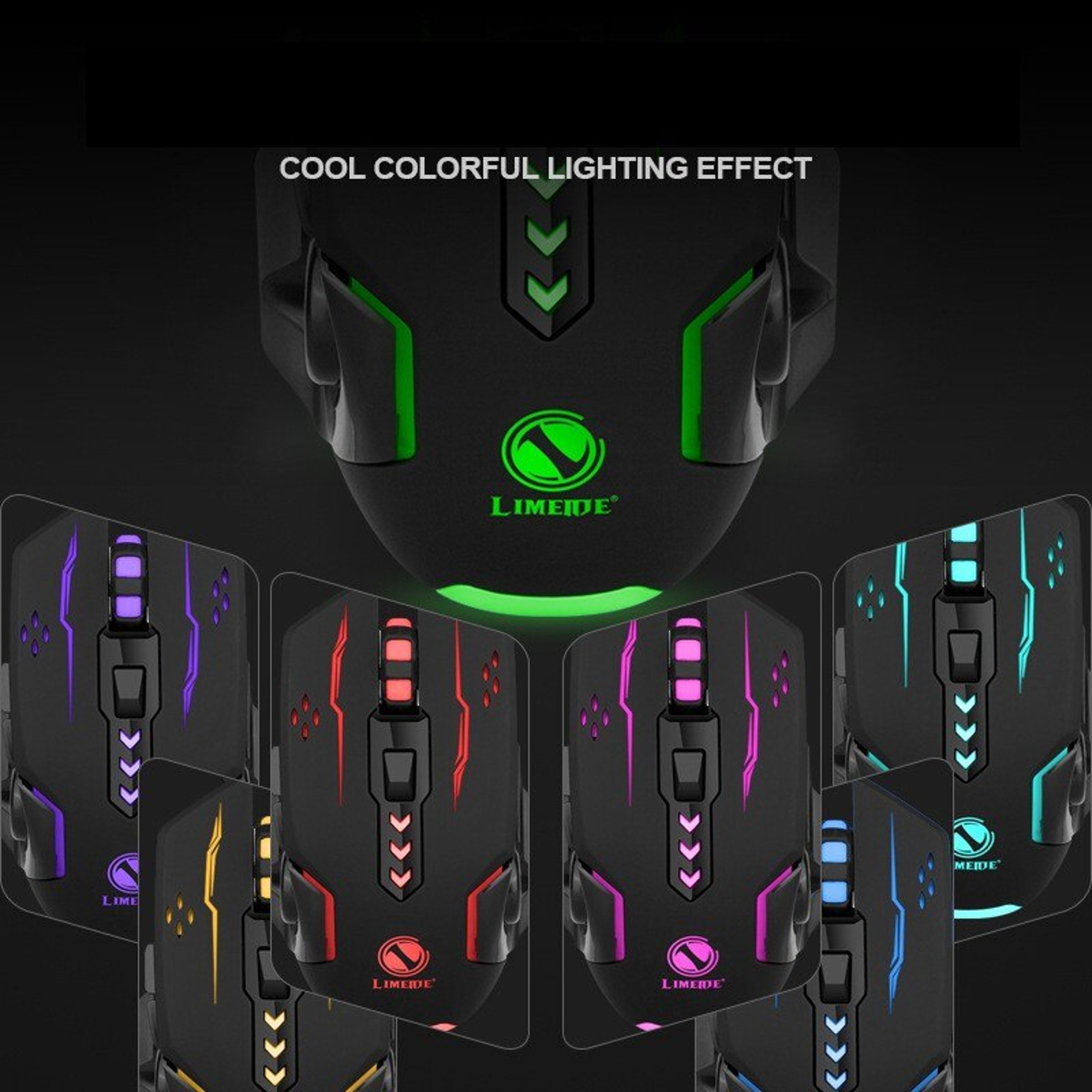 USB Wired Gaming Mouse RGB Optical Gaming Mouse With Adjustable DPI For PC 2