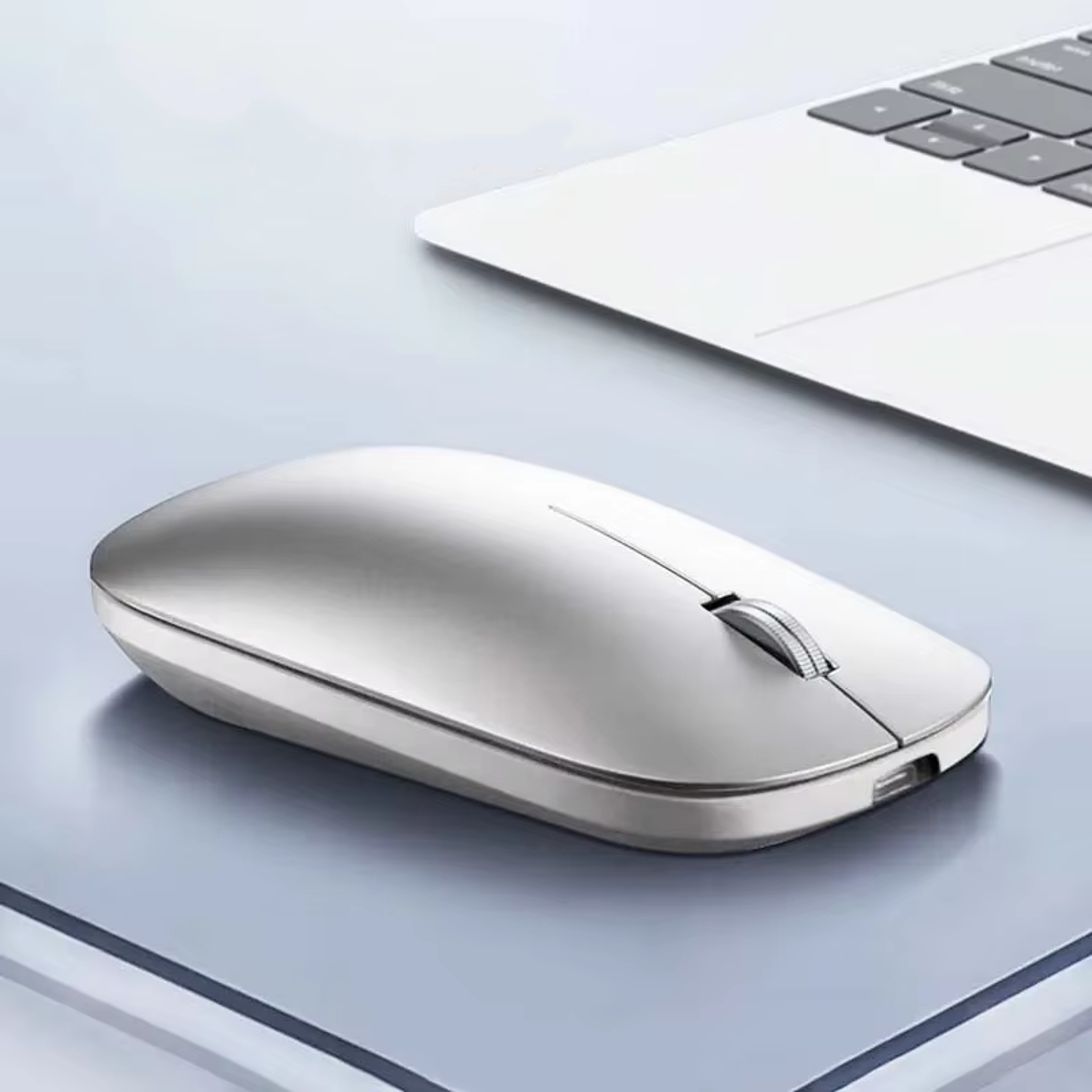 Type C Rechargeable Wireless Silent Click Ergonomic Mouse For Laptop Office  Portable Use 0