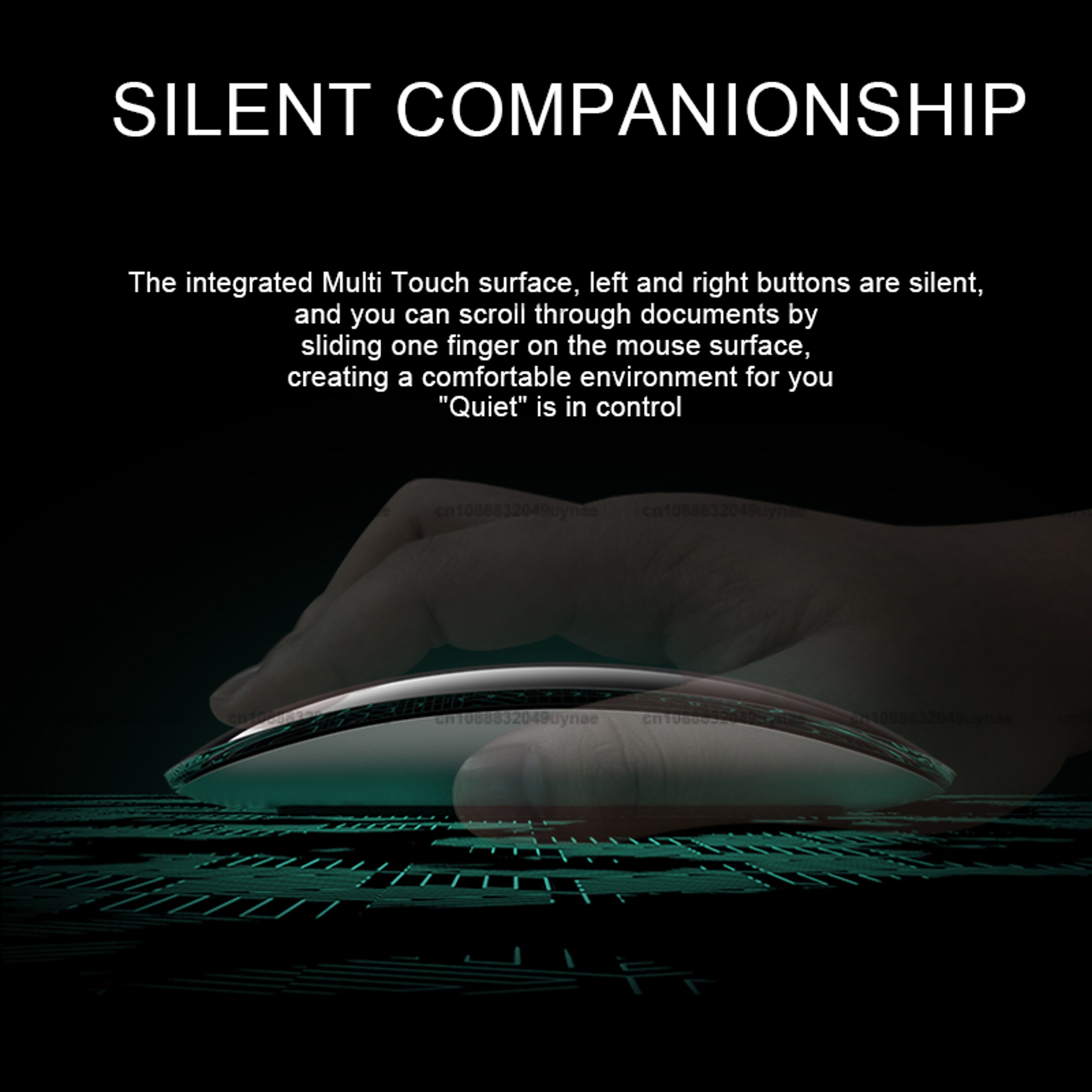 Ultra Thin Bluetooth Wireless Touch Mouse For MacBook IPad Laptop Portable Travel Mouse 2