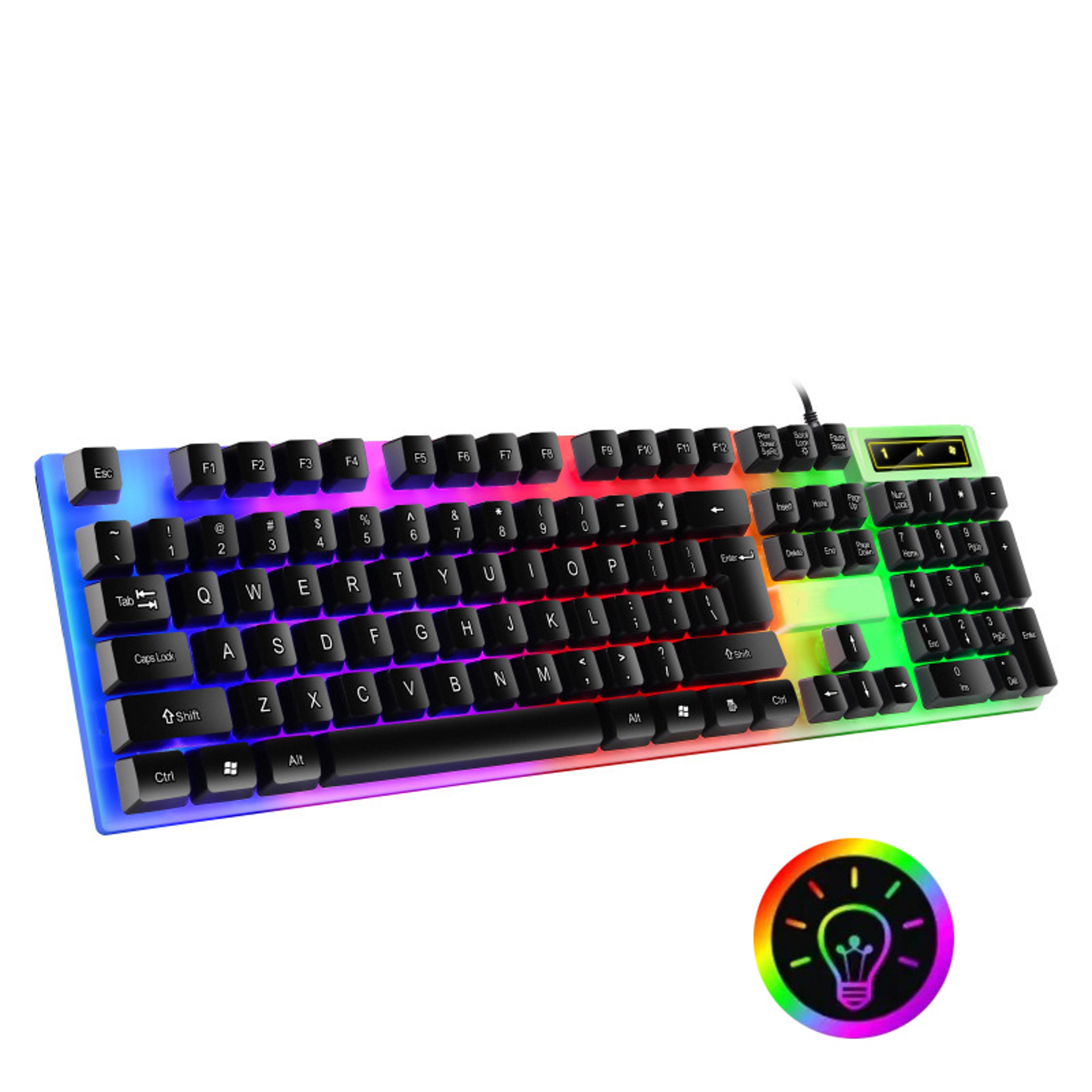 Key Backlit Mechanical Gaming Keyboard Wired Waterproof For PC Laptop 0