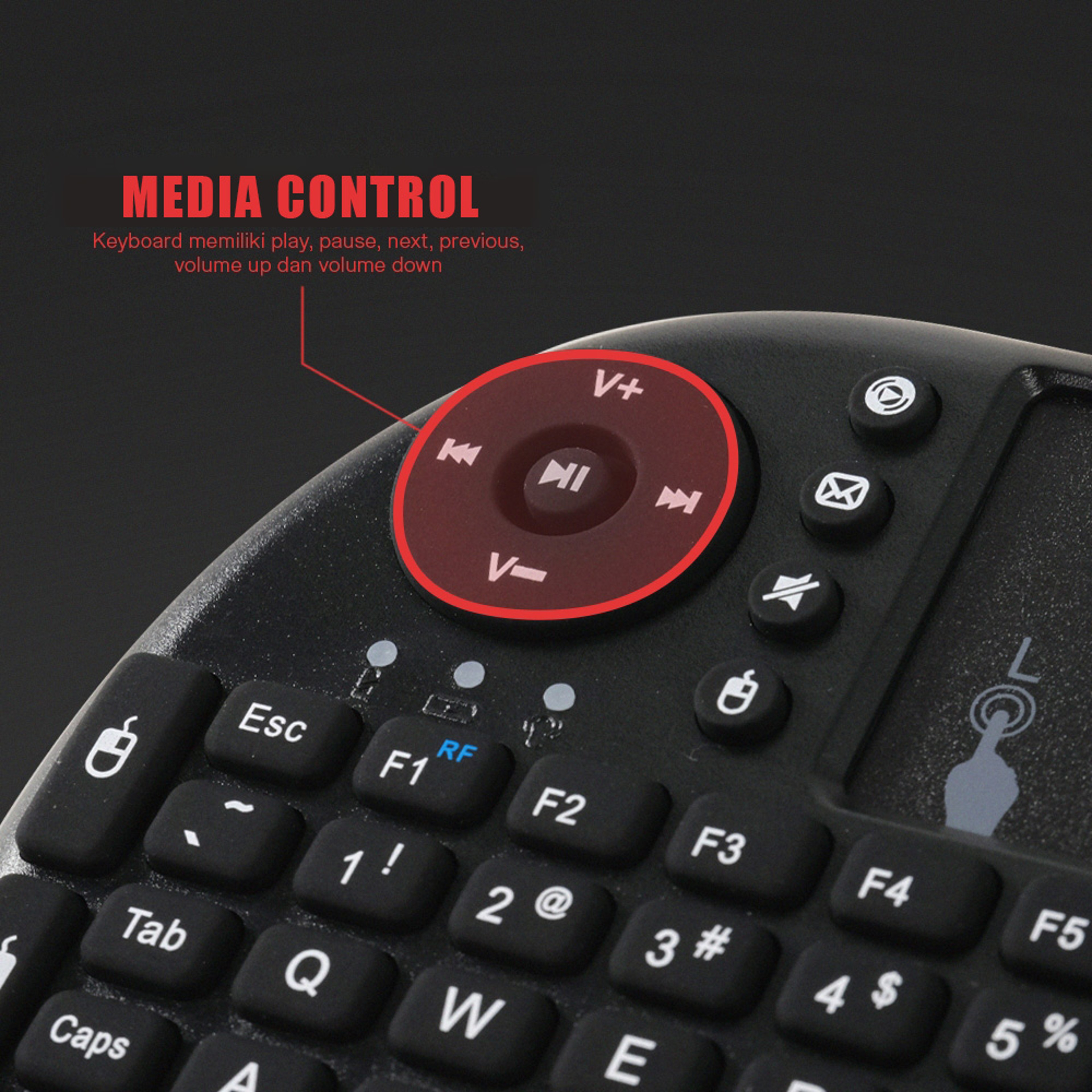 Air Mouse Mini Keyboard Wireless Touchpad Remote For Android TV Box Smart TV  PC 2