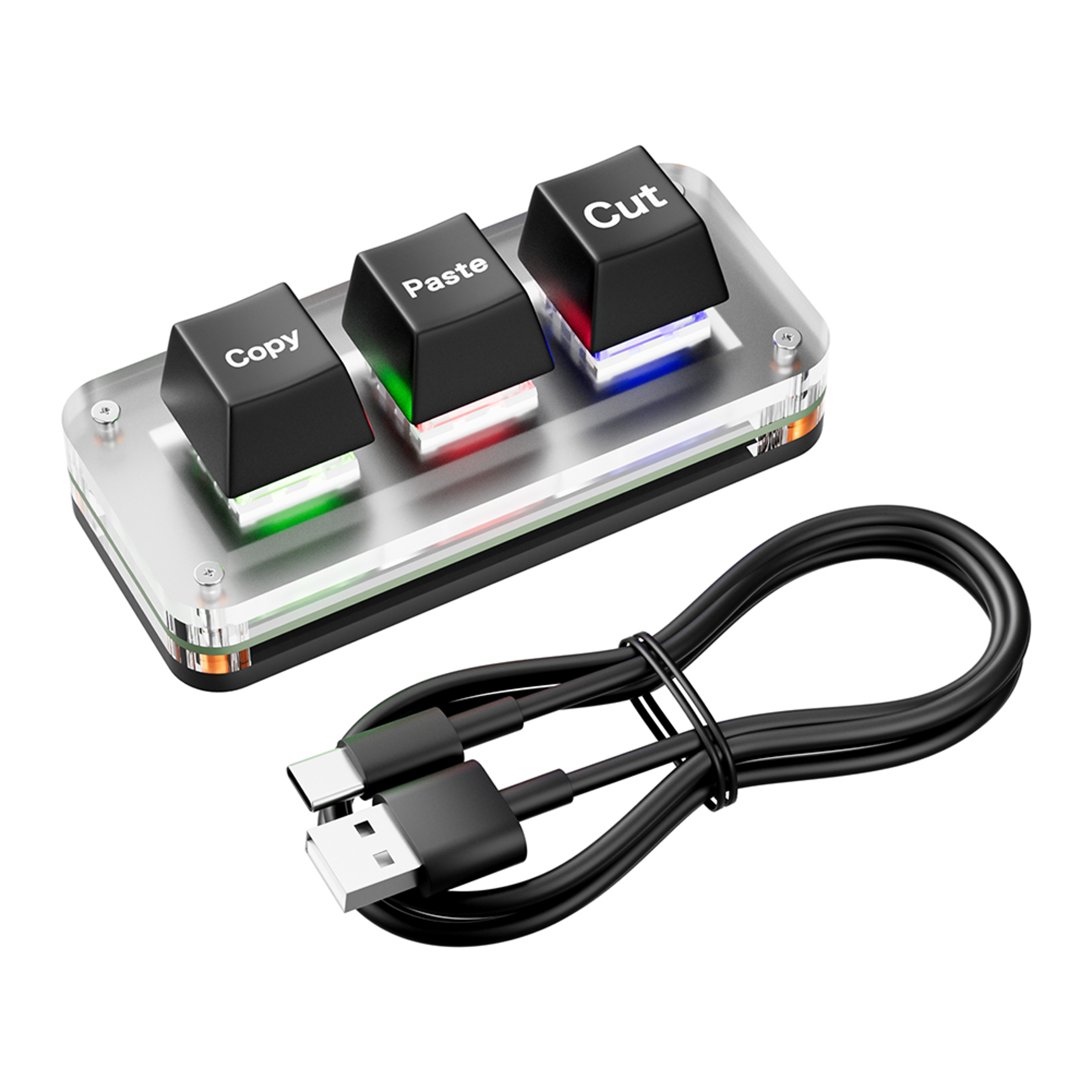 RGB Macro Keypad Programmable Mechanical Shortcut Keyboard For Gaming  Productivity 5