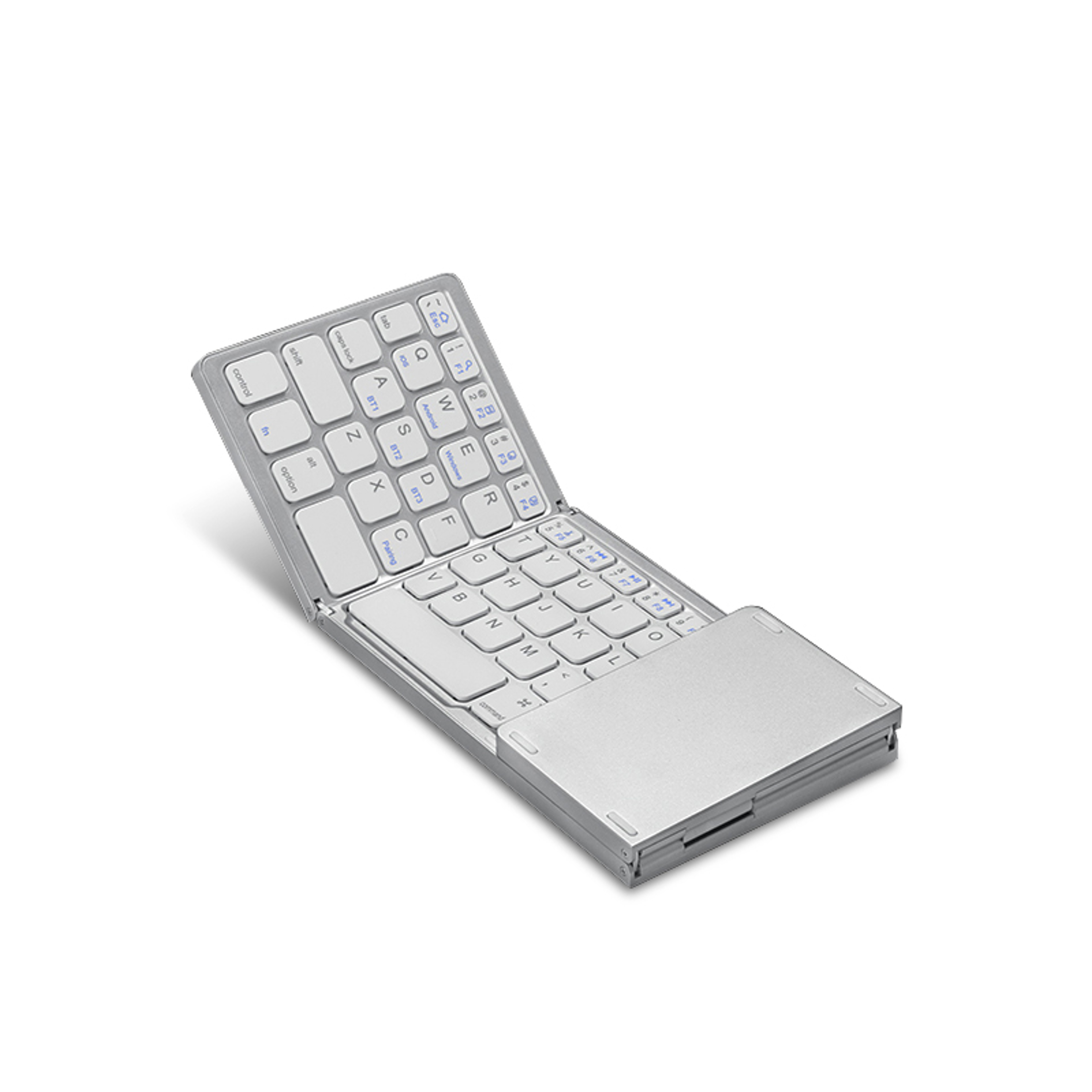 Foldable Bluetooth Keyboard With Touchpad For Tablets Phones  Laptops 1