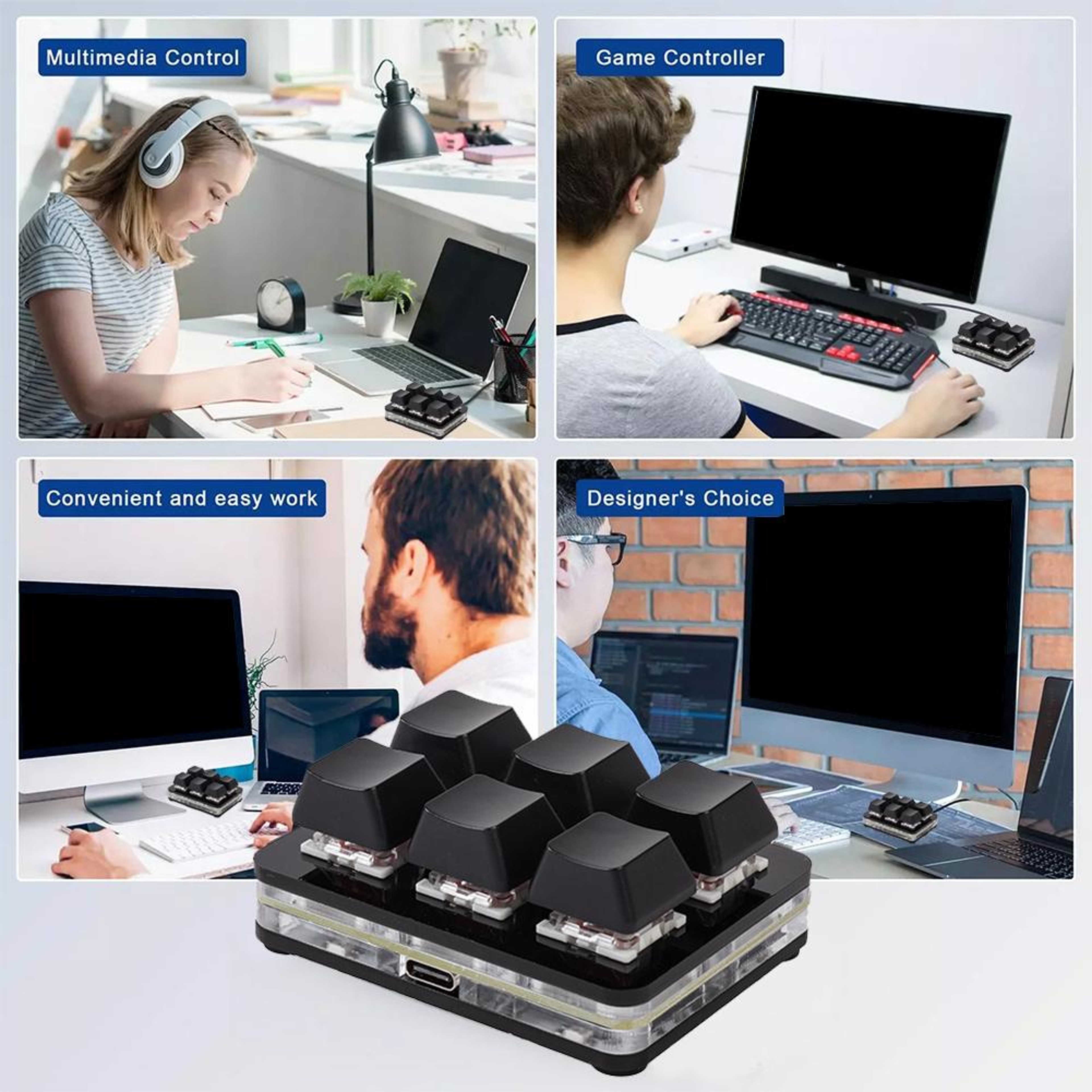 Bluetooth Programmable Macro Keypad Key Wireless Shortcut Keyboard for Creators & Professionals – view 5