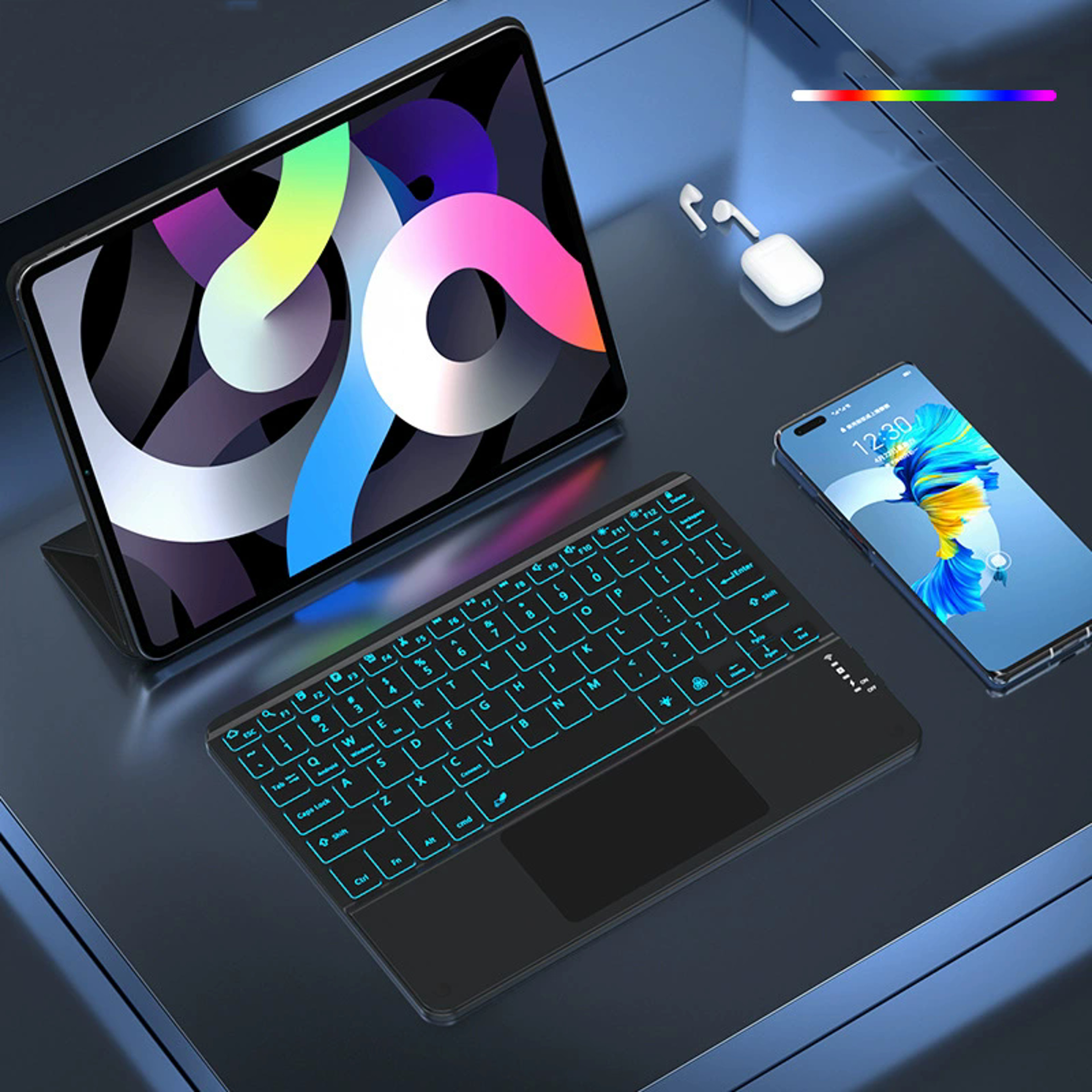 Magnetic Backlit Touch Keyboard Case For IPad Air IPad Pro  Galaxy Tab S10 0