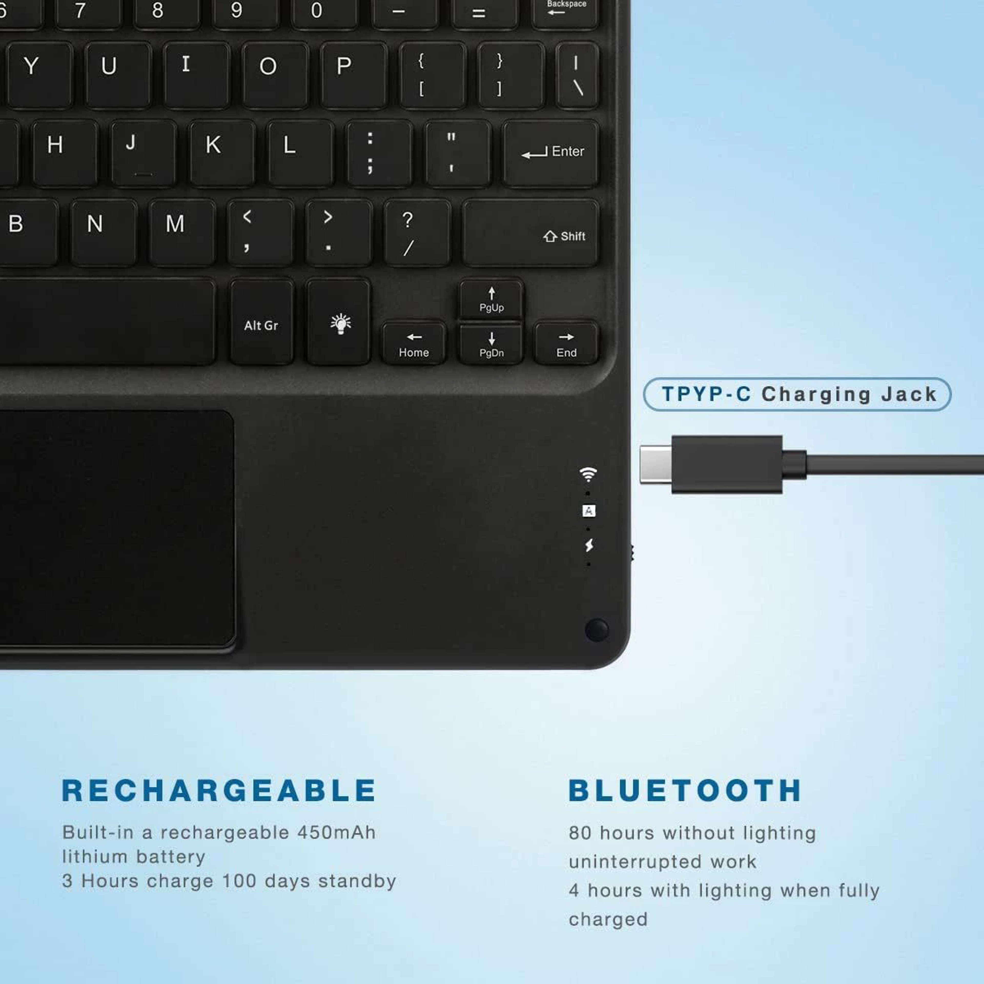 Magnetic Backlit Touch Keyboard Case For IPad Air IPad Pro  Galaxy Tab S10 4
