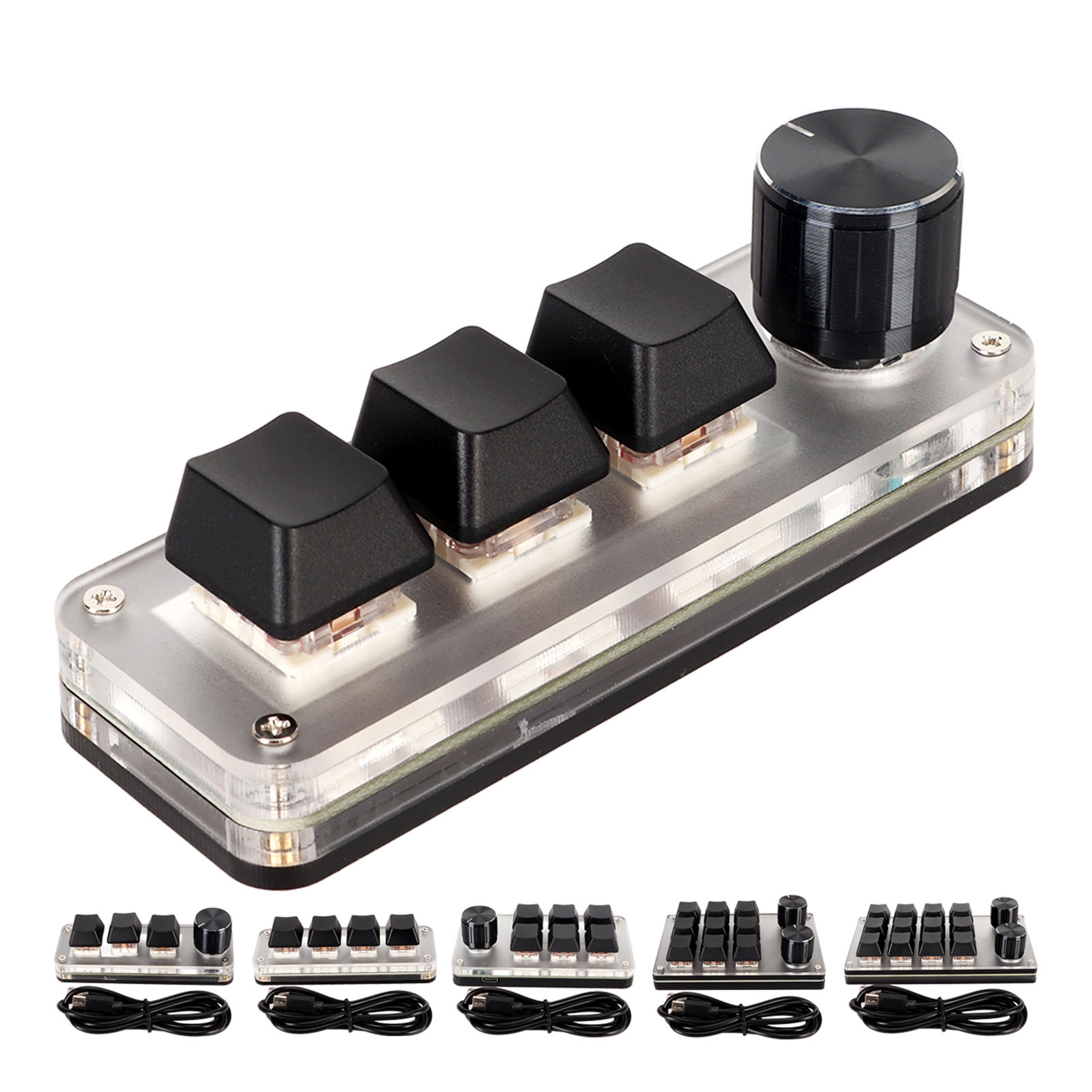 RGB Macro Pad With Custom Knob USB Mechanical Mini Keypad For Gaming  Productivity 8