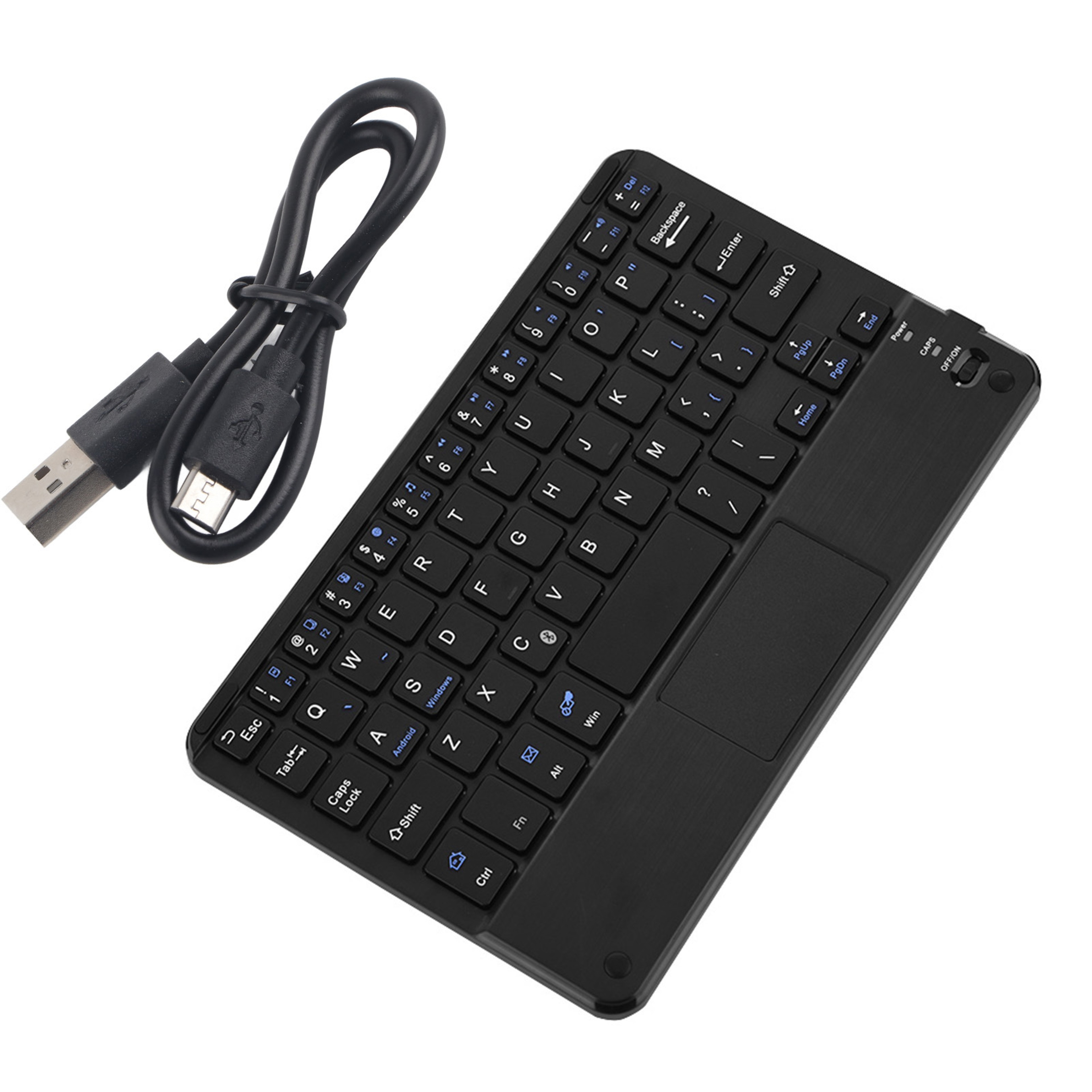 UltraSlim Bluetooth Keyboard With Touchpad  Type C Charging For Tablets Phones And Smart Devices 0