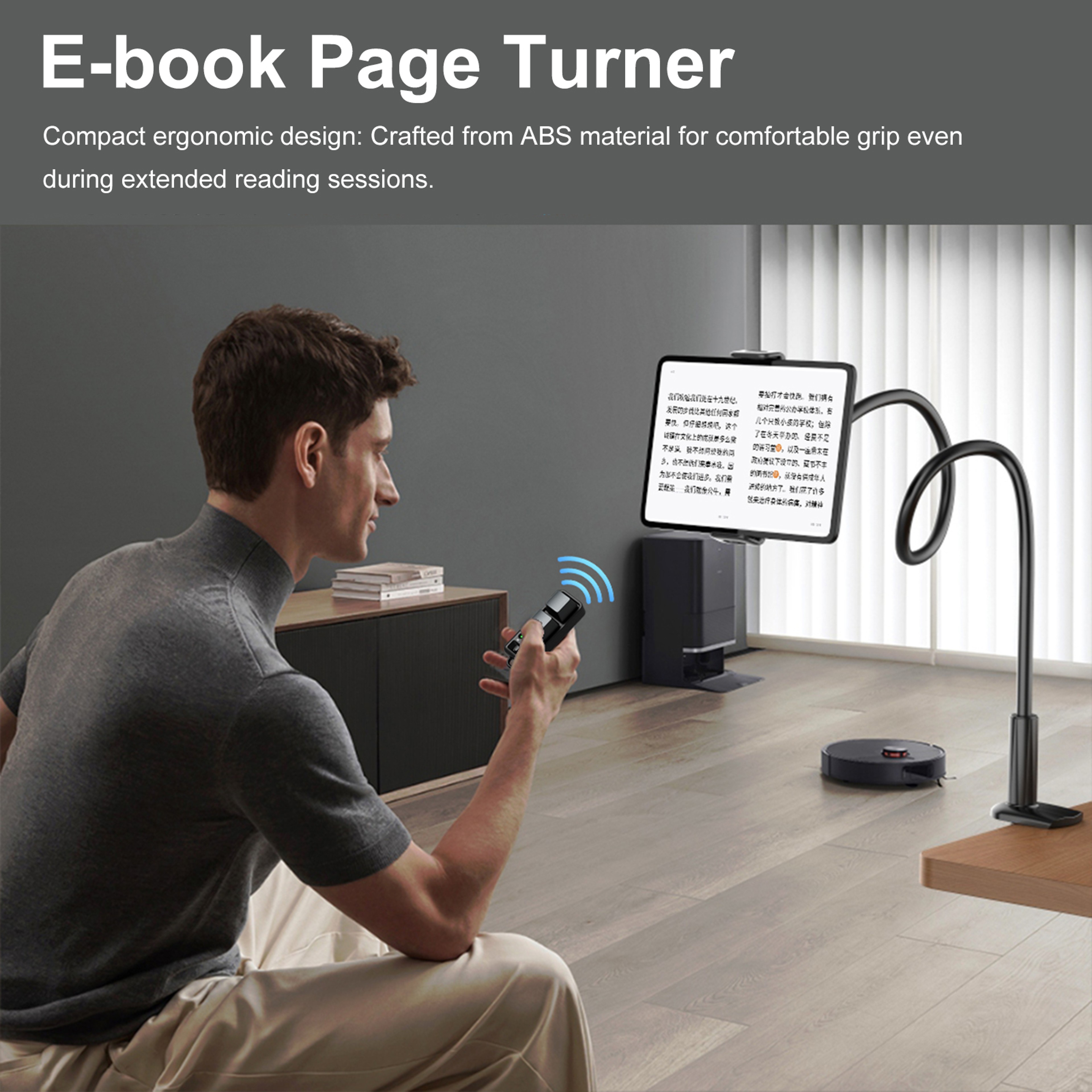 Hands Free Bluetooth Page Turner Ring For IPad Tablets  E Reading Apps 3