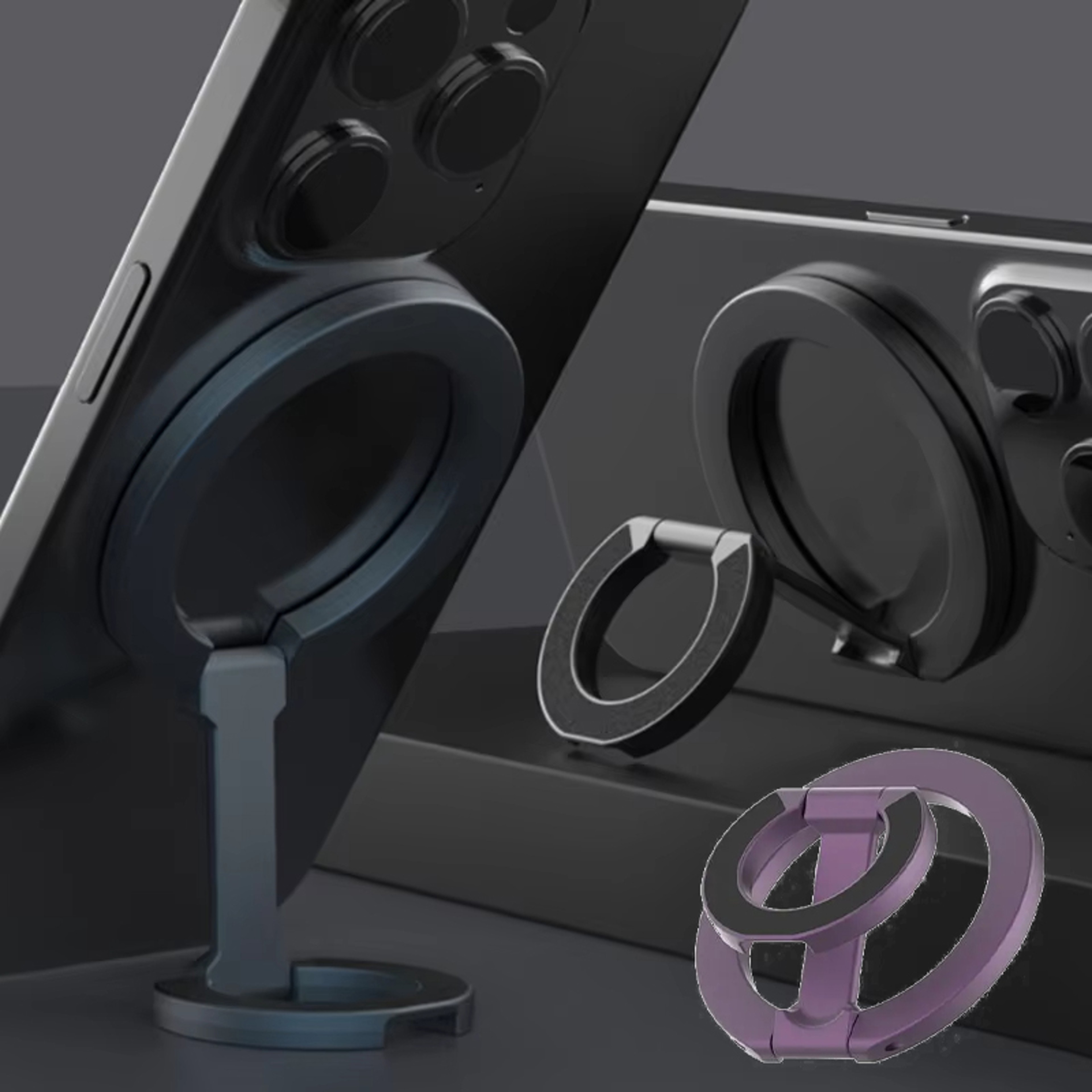 Mag Grip DuoStand Magnetic Phone Ring Holder & Foldable MagSafe Kickstand – view 2