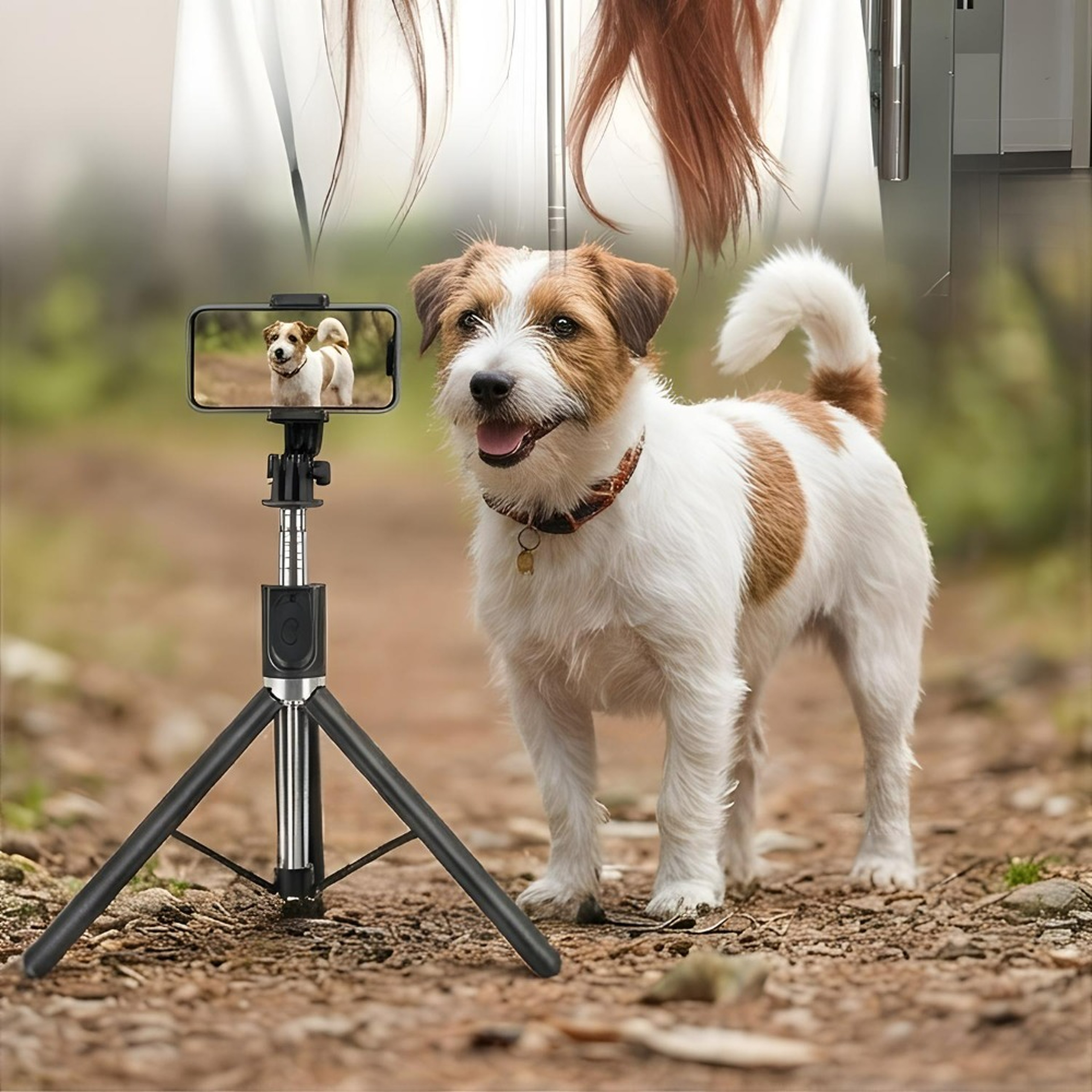 Bluetooth Selfie Stick Tripod With Remote Control Portable Phone Stand 4