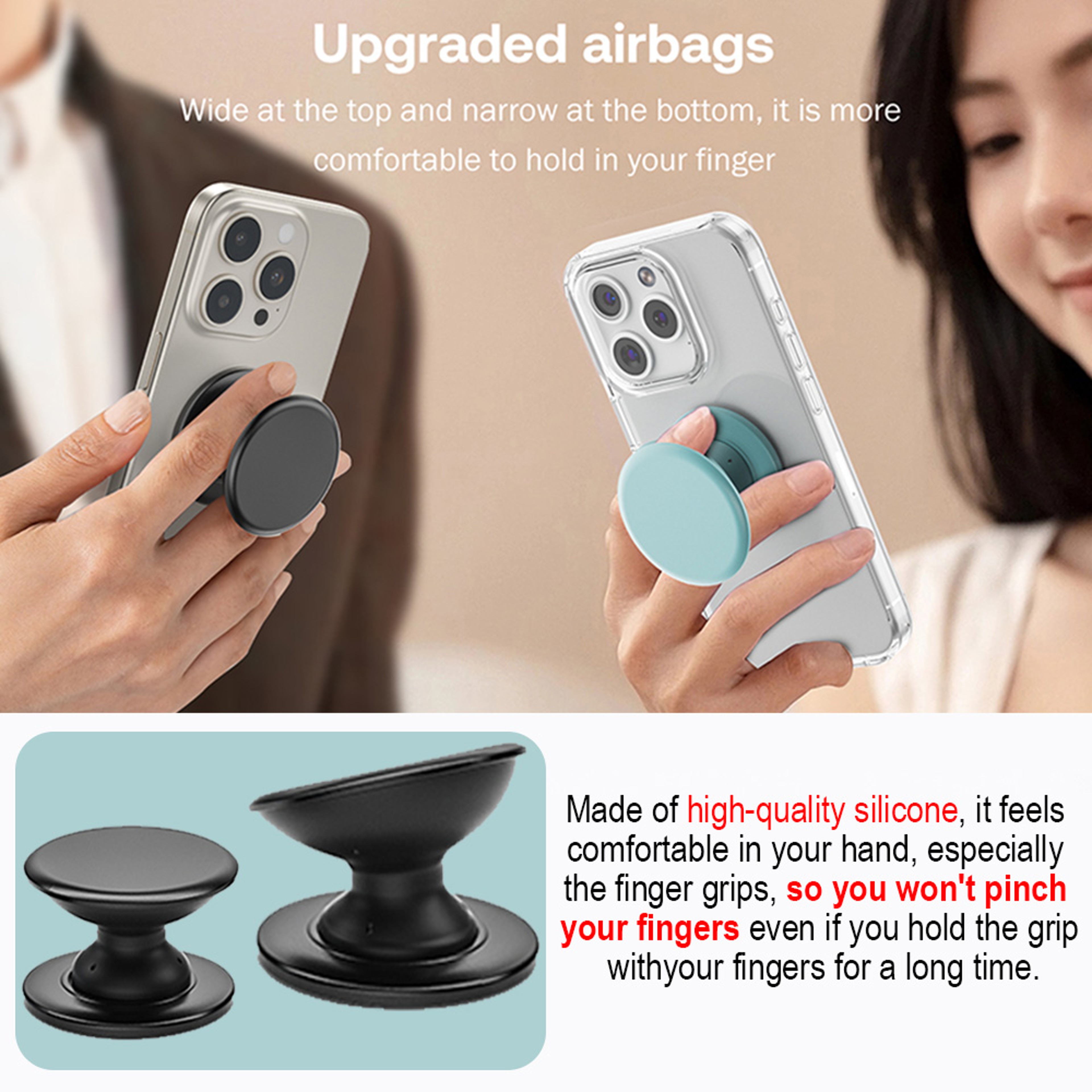 Grip Secure Adhesive Phone Grip Stand For IPhone  Samsung 1