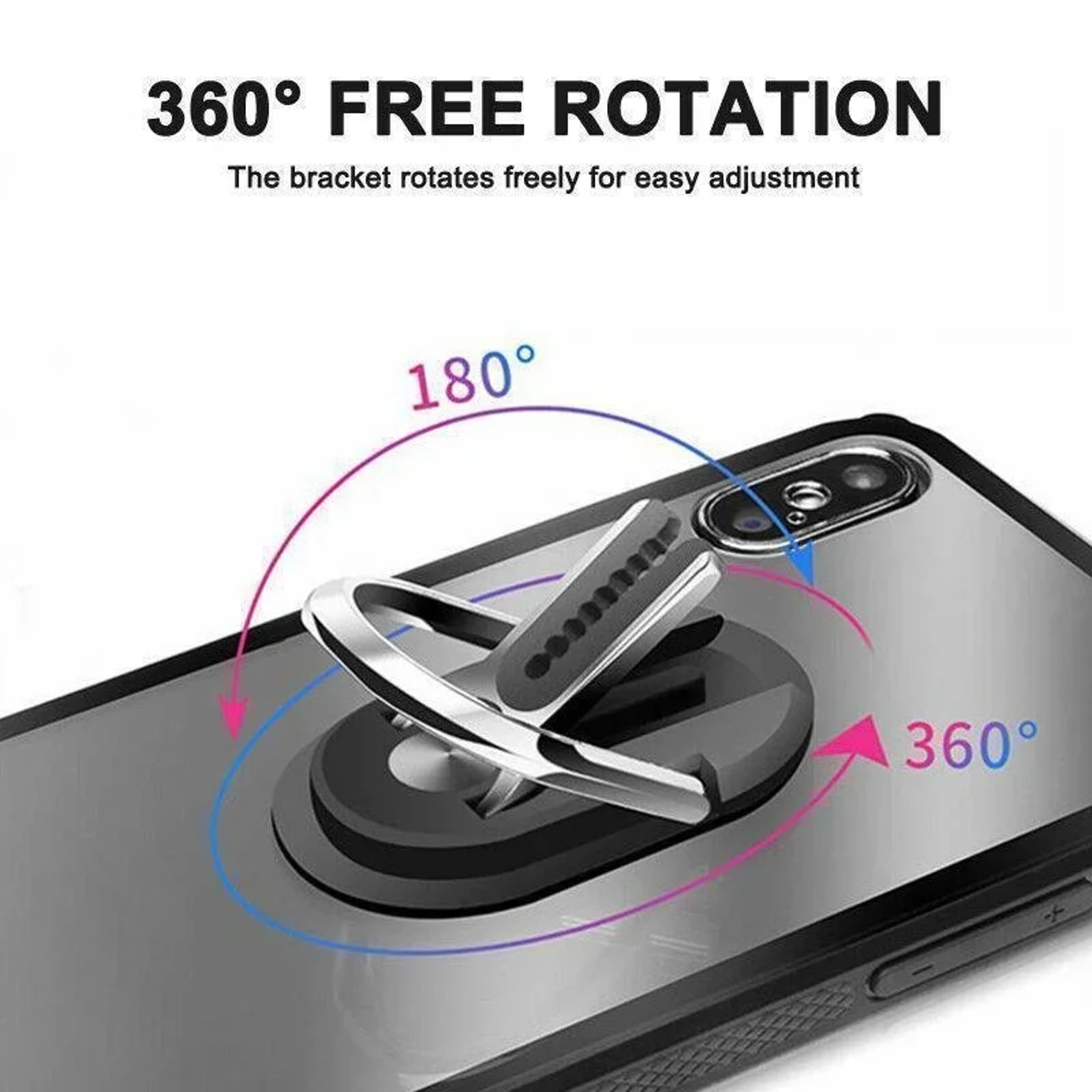 RingGrip Car Vent Phone Holder  Stand  Universal Car Phone Mount With Rotating Ring Grip 3