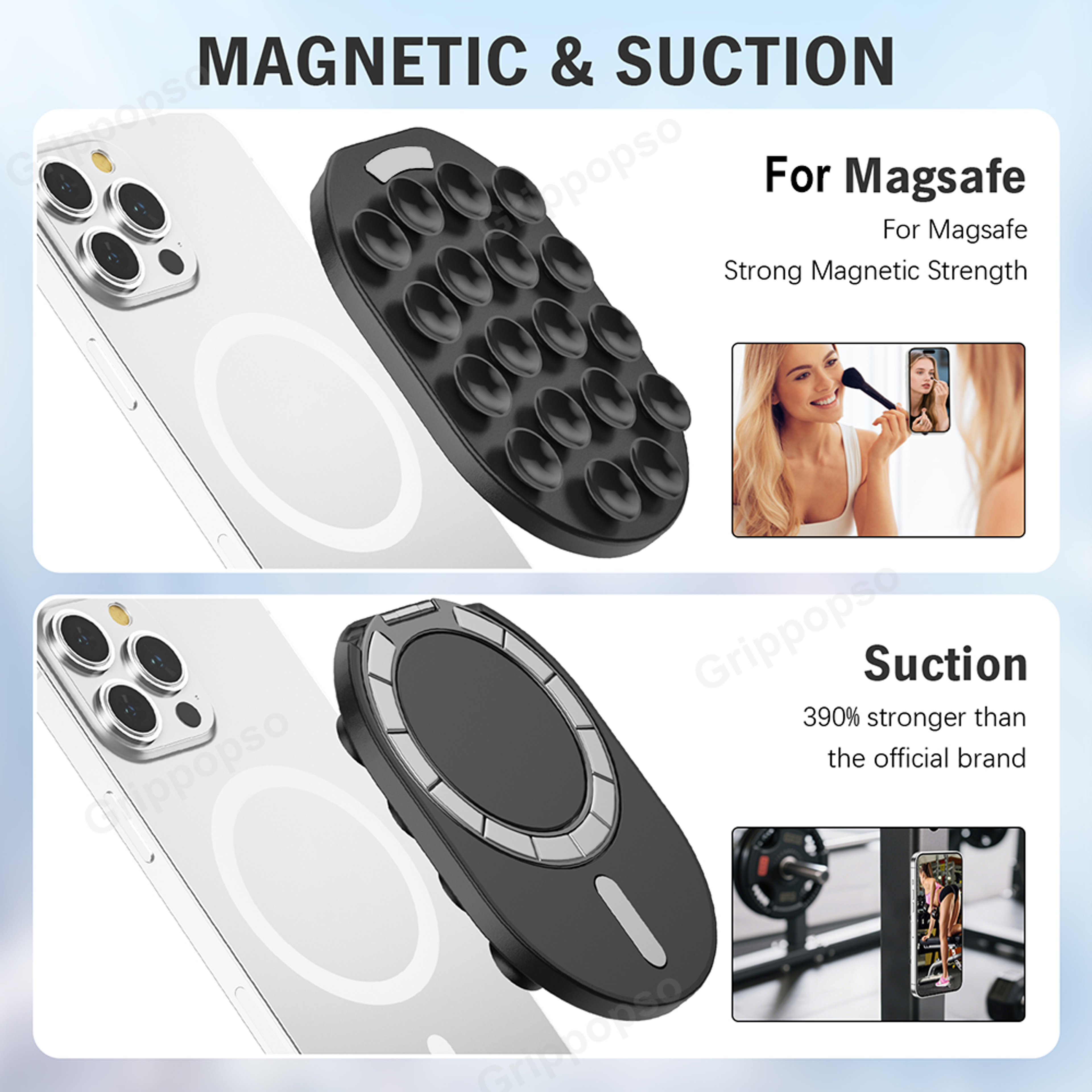 MagGrip Flex Suction Mount & MagSafe Phone Grip Stand – view 2