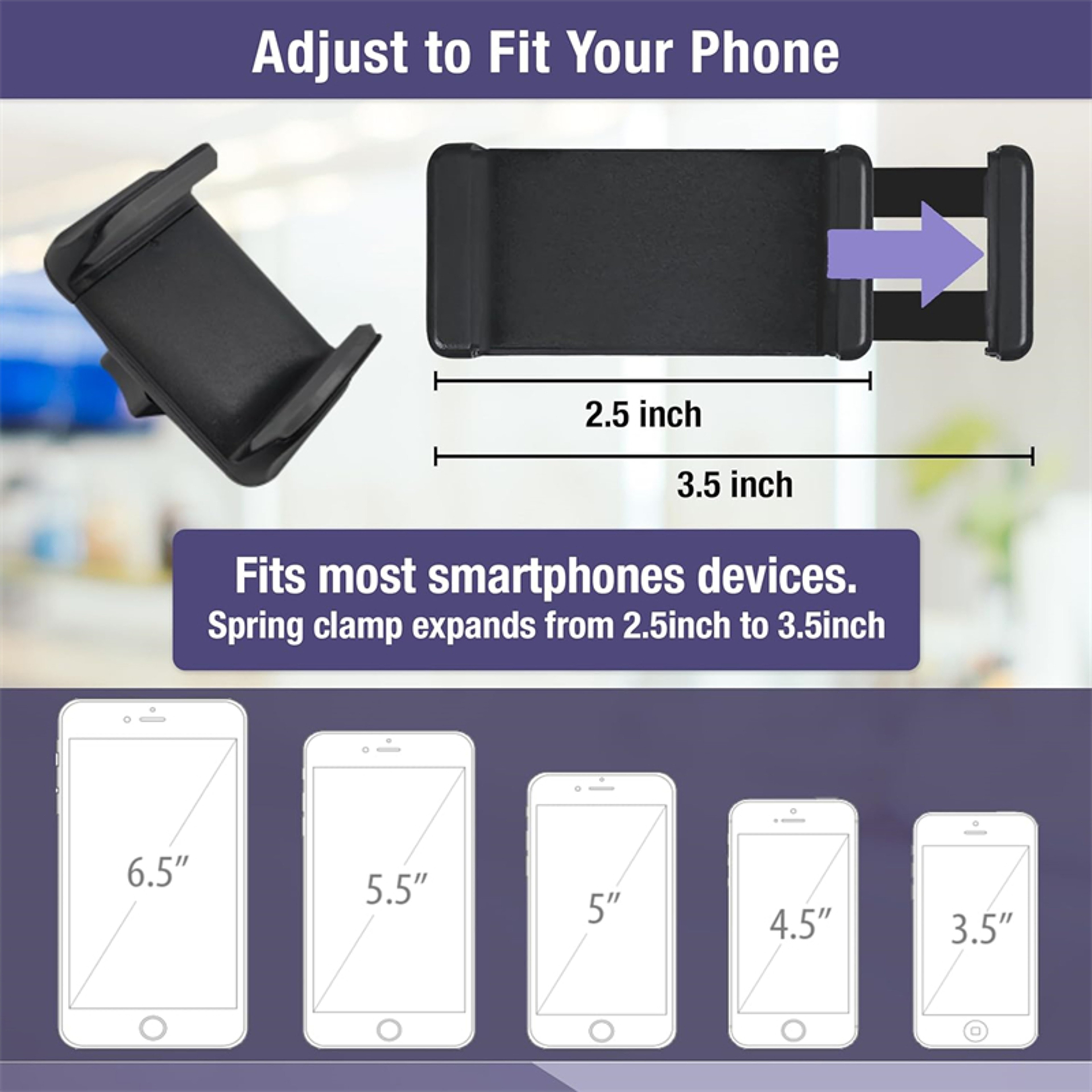 FlexGrip Universal Phone Mount Stand Adjustable Wrap Around Holder for Bike Stroller Car & Desk – view 4